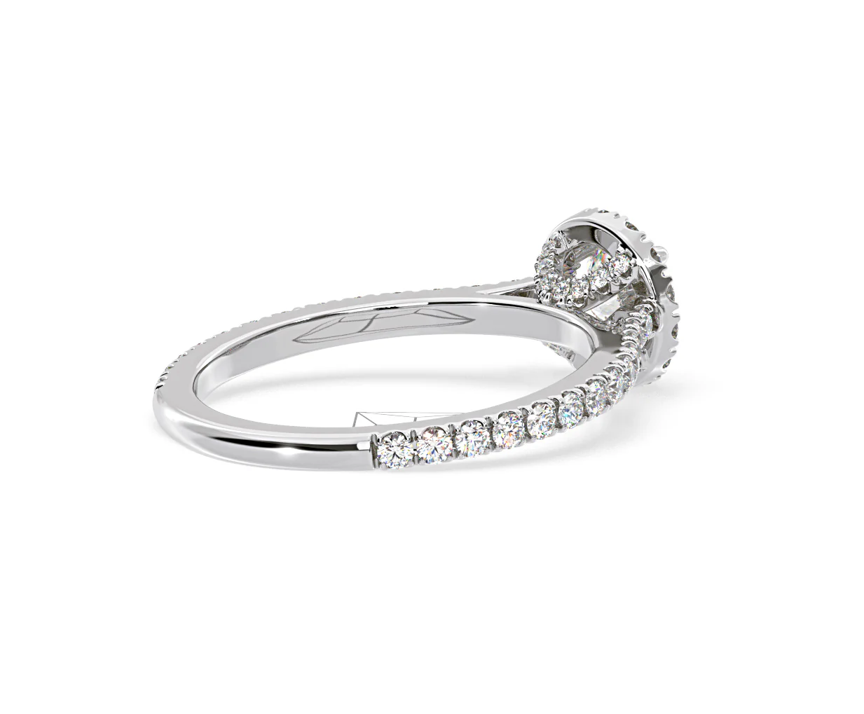 Reina GIA Diamond Halo Engagement Ring in Platinum 1.40ct G/VS1 - Image 57