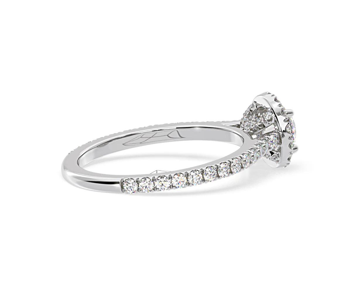 Reina GIA Diamond Halo Engagement Ring in Platinum 1.40ct G/VS1 - Image 61