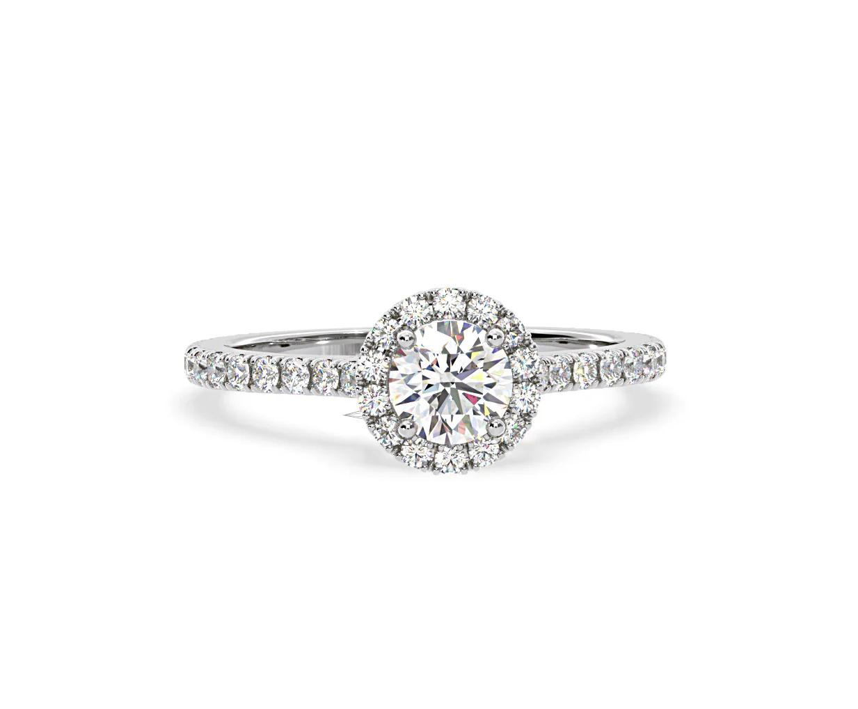 Reina GIA Diamond Halo Engagement Ring in Platinum 1.40ct G/VS1 - Image 85
