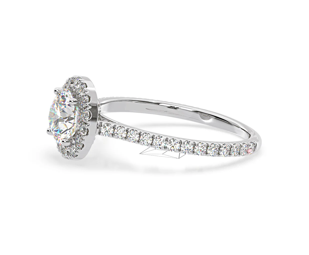 Reina GIA Diamond Halo Engagement Ring in Platinum 1.80ct G/SI2 - Image 103