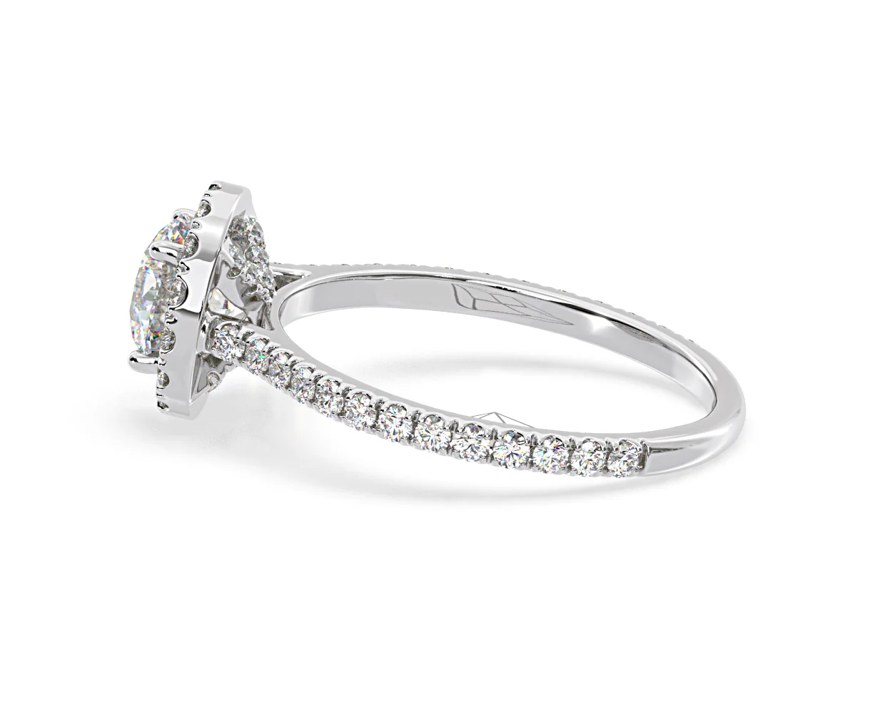 Reina GIA Diamond Halo Engagement Ring in Platinum 1.80ct G/SI2 - Image 110
