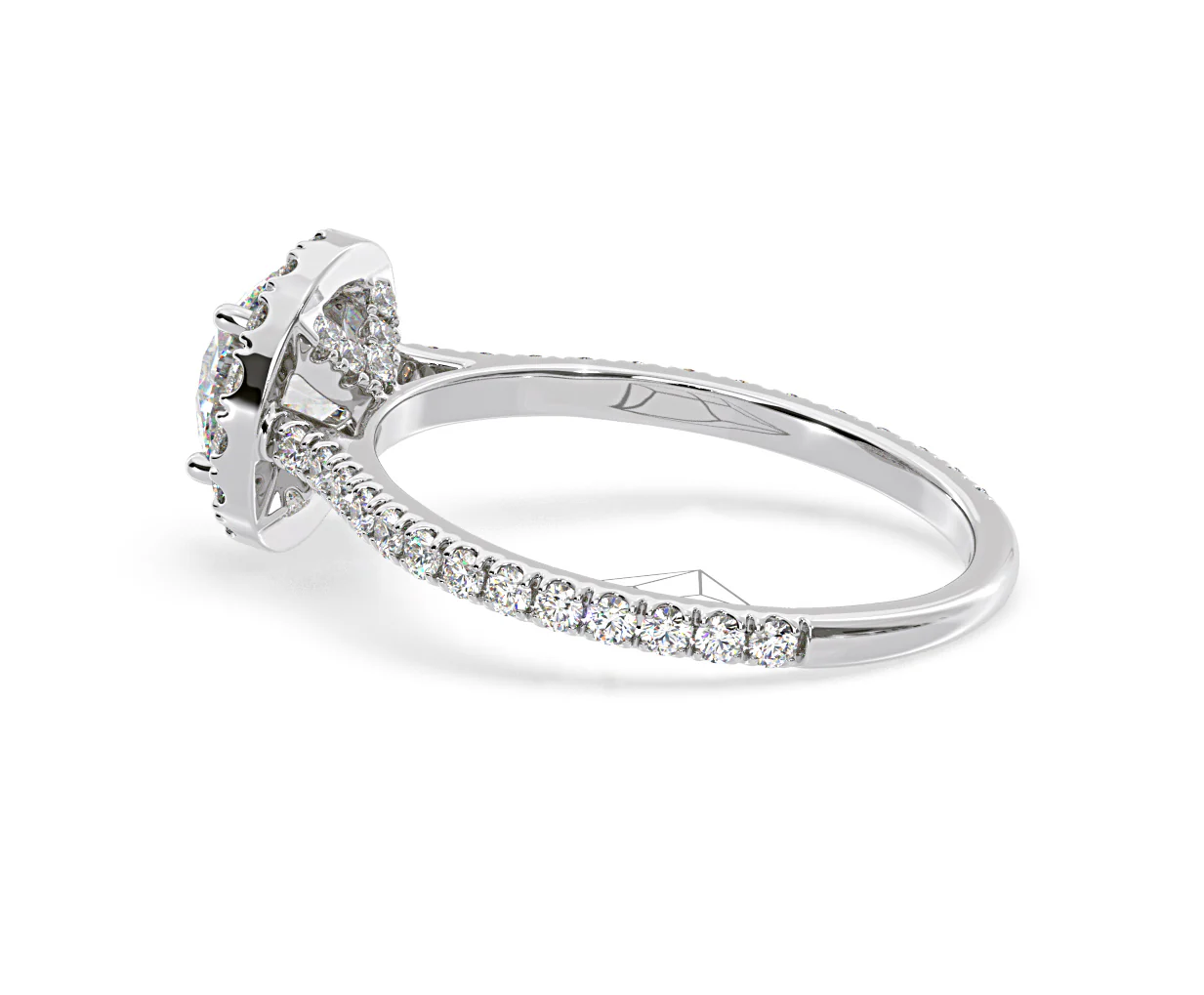 Reina GIA Diamond Halo Engagement Ring in Platinum 1.80ct G/SI2 - Image 113