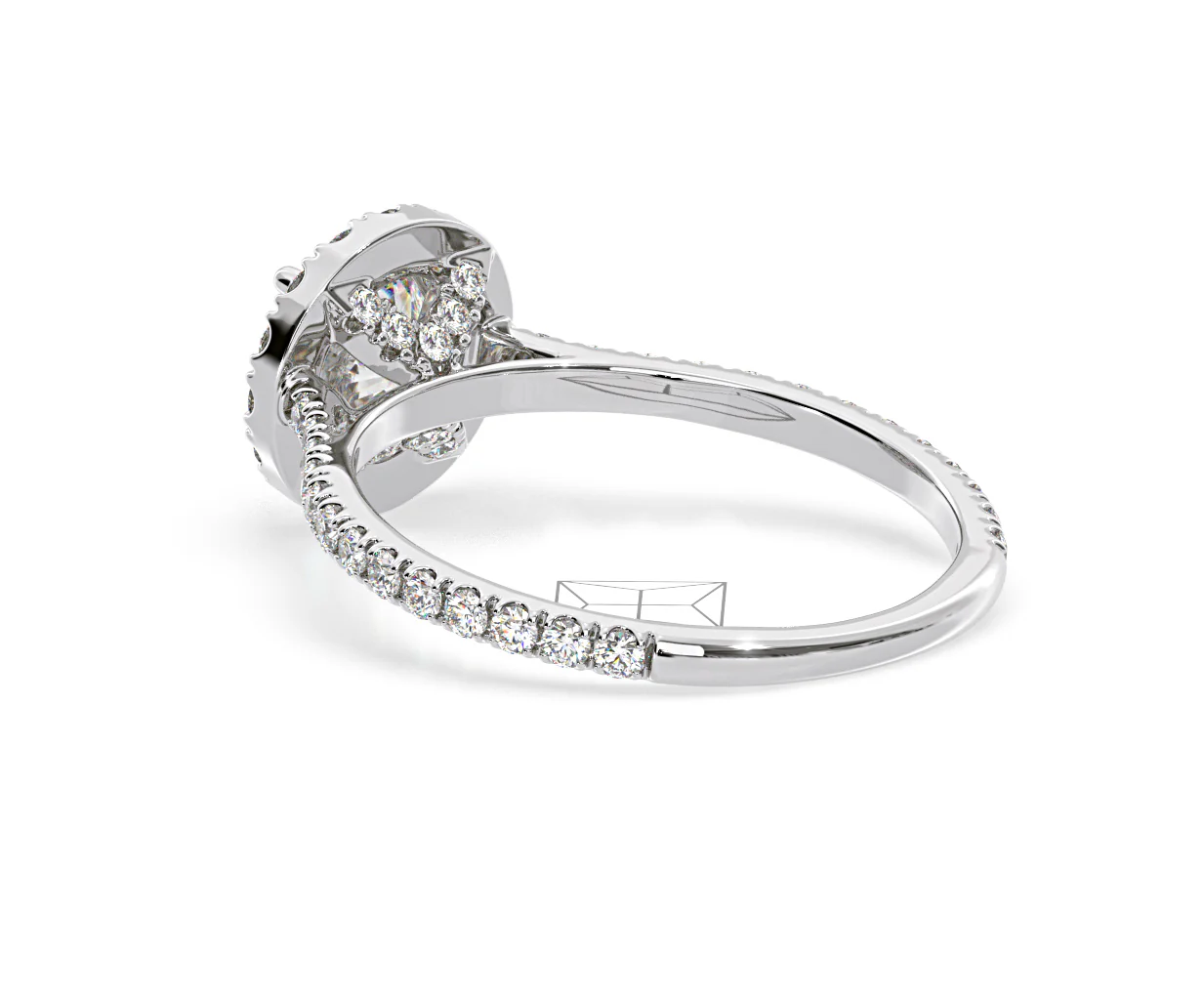 Reina GIA Diamond Halo Engagement Ring in Platinum 1.80ct G/SI2 - Image 118