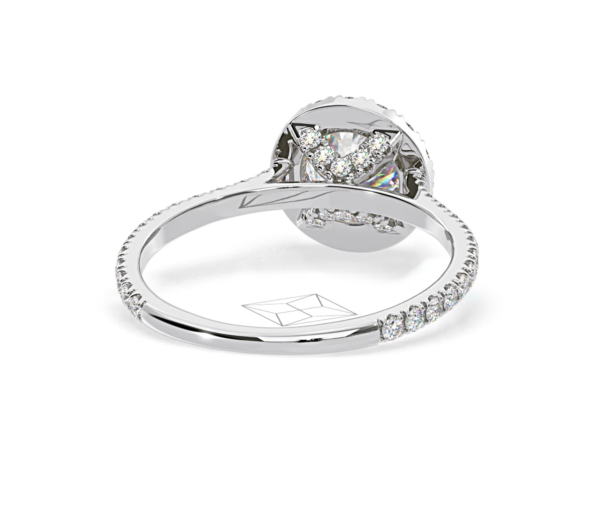 Reina GIA Diamond Halo Engagement Ring in Platinum 1.80ct G/SI2 - Image 131