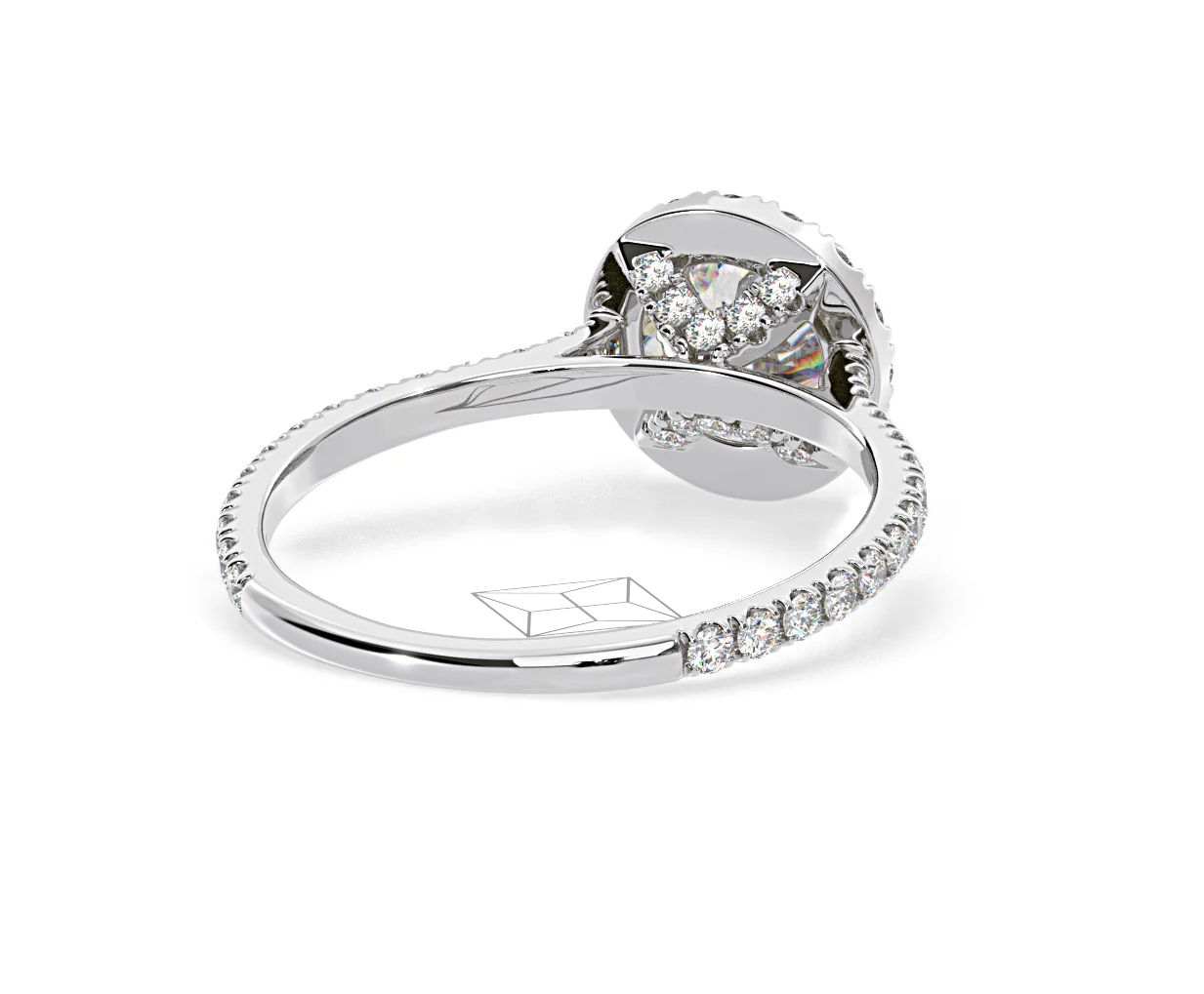 Reina GIA Diamond Halo Engagement Ring in Platinum 1.80ct G/SI2 - Image 133