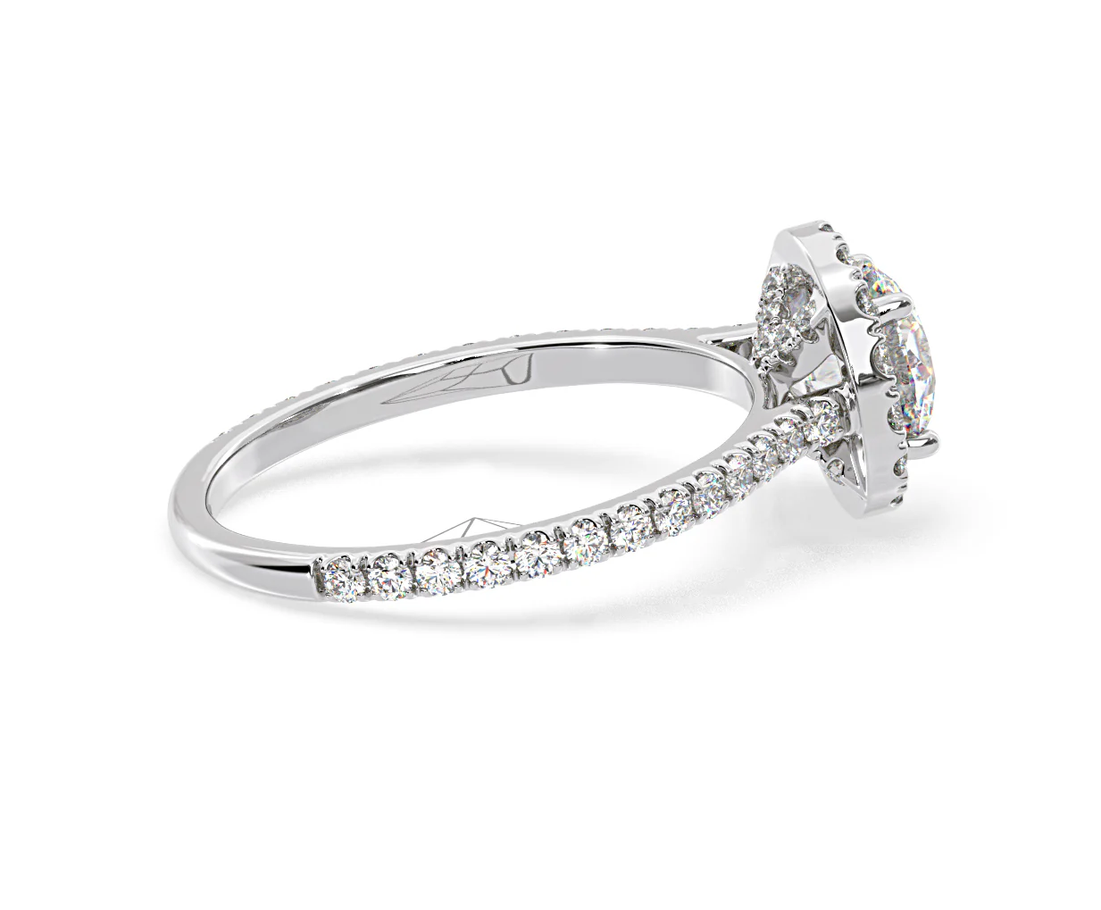 Reina GIA Diamond Halo Engagement Ring in Platinum 1.80ct G/SI2 - Image 144