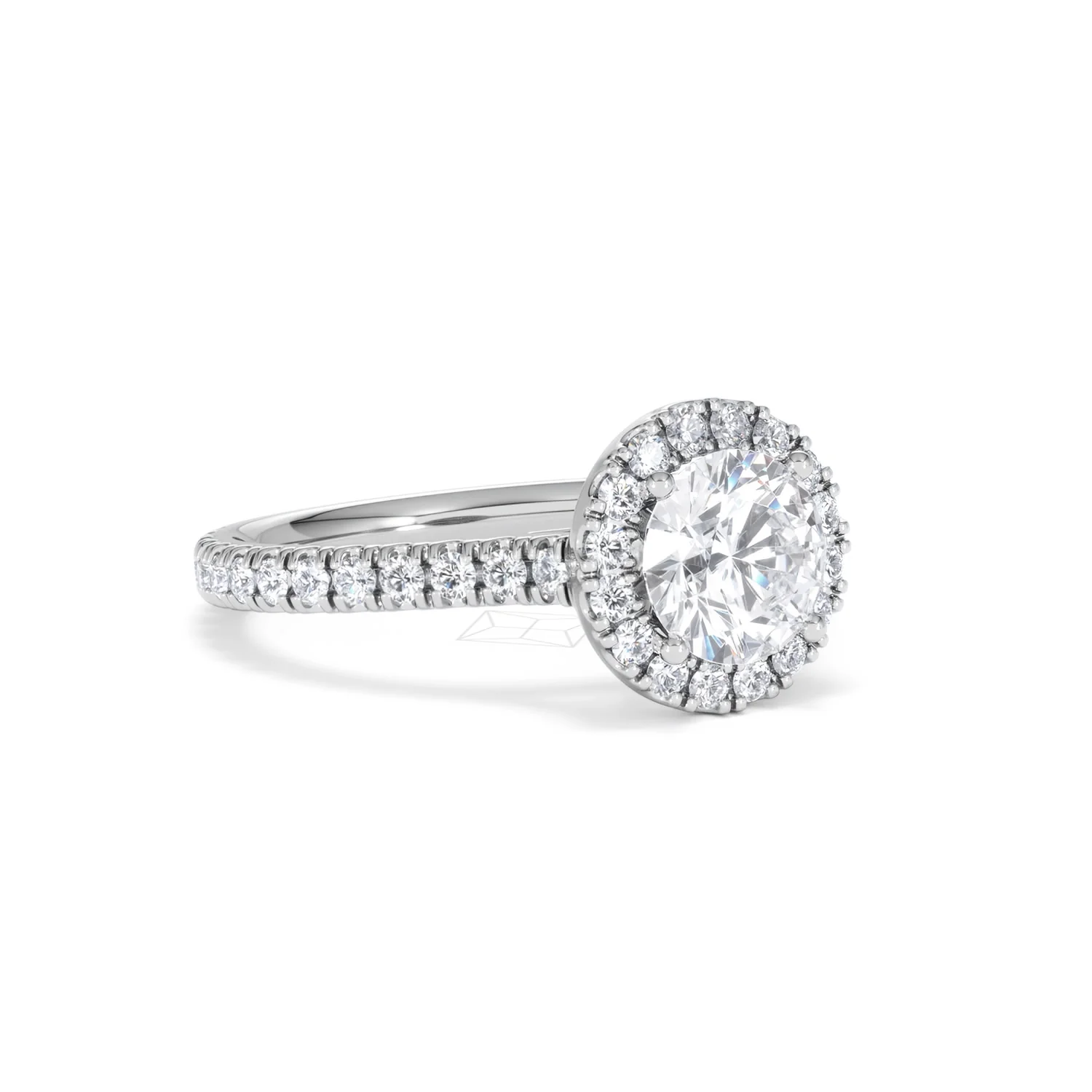 Reina GIA Diamond Halo Engagement Ring in Platinum 1.80ct G/SI2 - Image 15