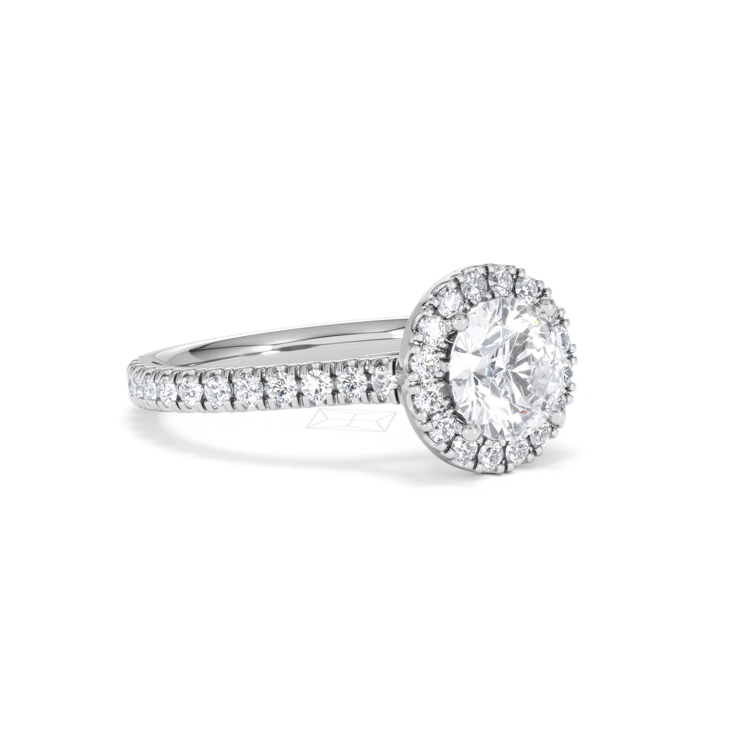 Reina GIA Diamond Halo Engagement Ring in Platinum 1.80ct G/SI2 - Image 16