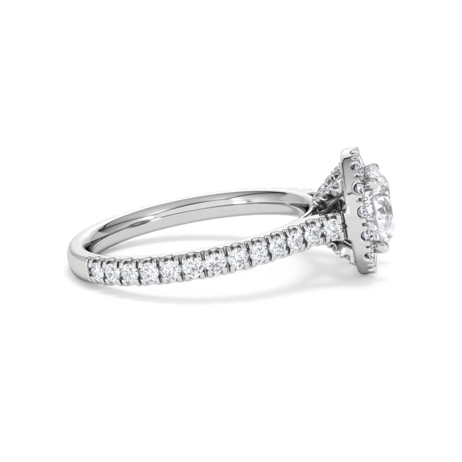 Reina GIA Diamond Halo Engagement Ring in Platinum 1.80ct G/SI2 - Image 27