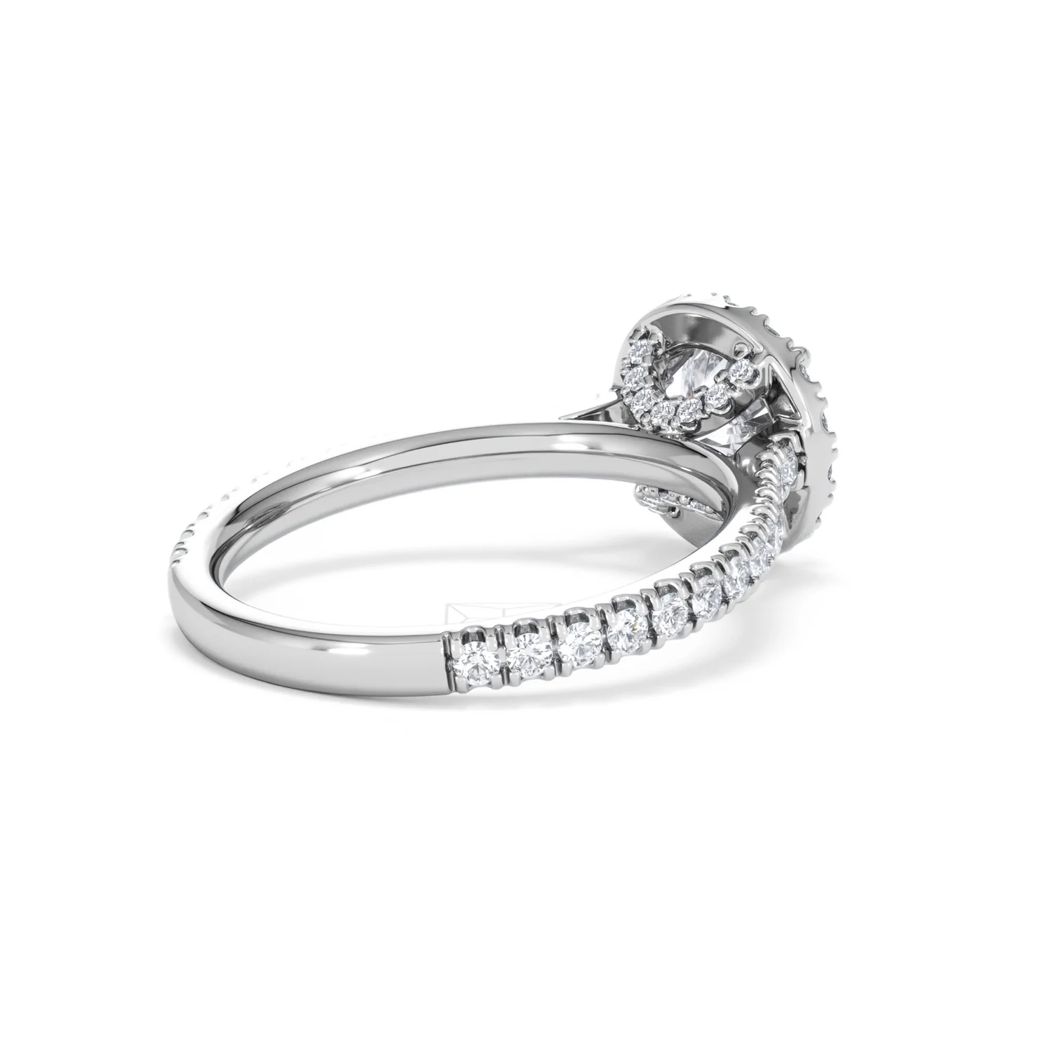 Reina GIA Diamond Halo Engagement Ring in Platinum 1.80ct G/SI2 - Image 38