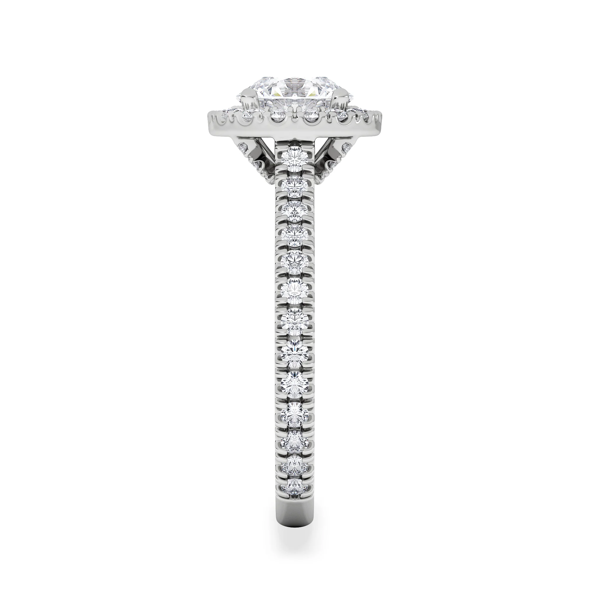 Reina GIA Diamond Halo Engagement Ring in Platinum 1.80ct G/SI2 - Image 5