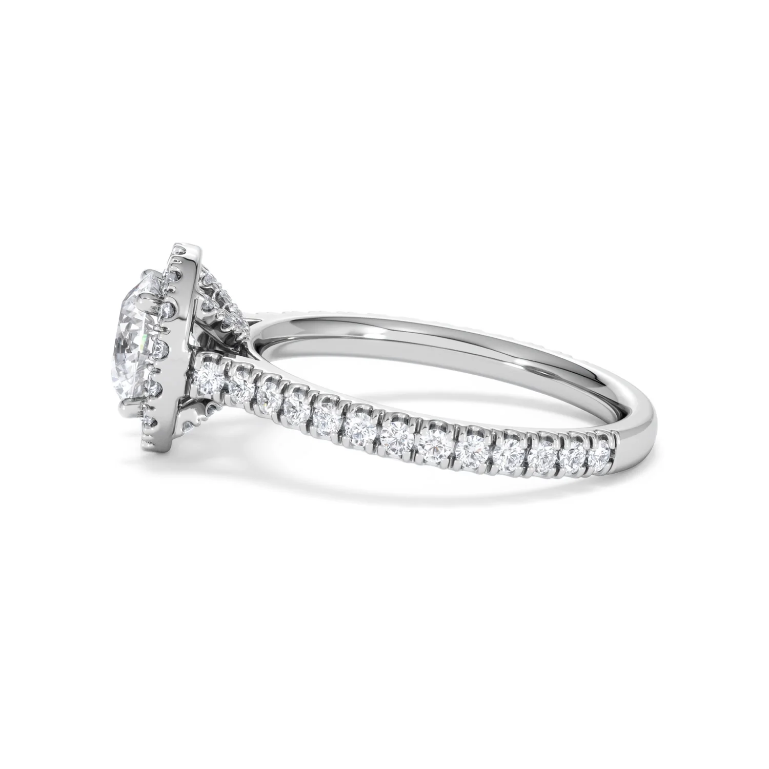 Reina GIA Diamond Halo Engagement Ring in Platinum 1.80ct G/SI2 - Image 68