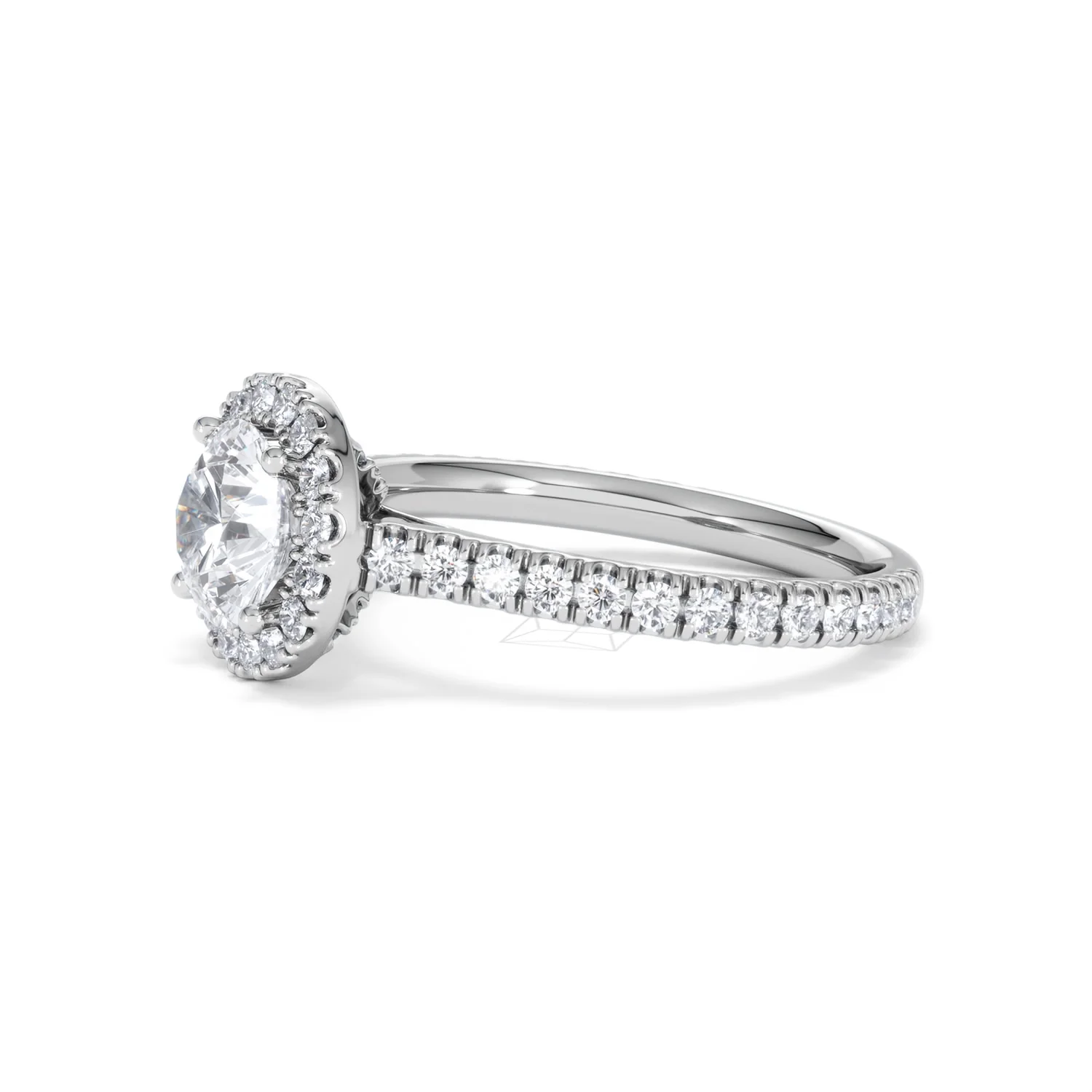 Reina GIA Diamond Halo Engagement Ring in Platinum 1.80ct G/SI2 - Image 74
