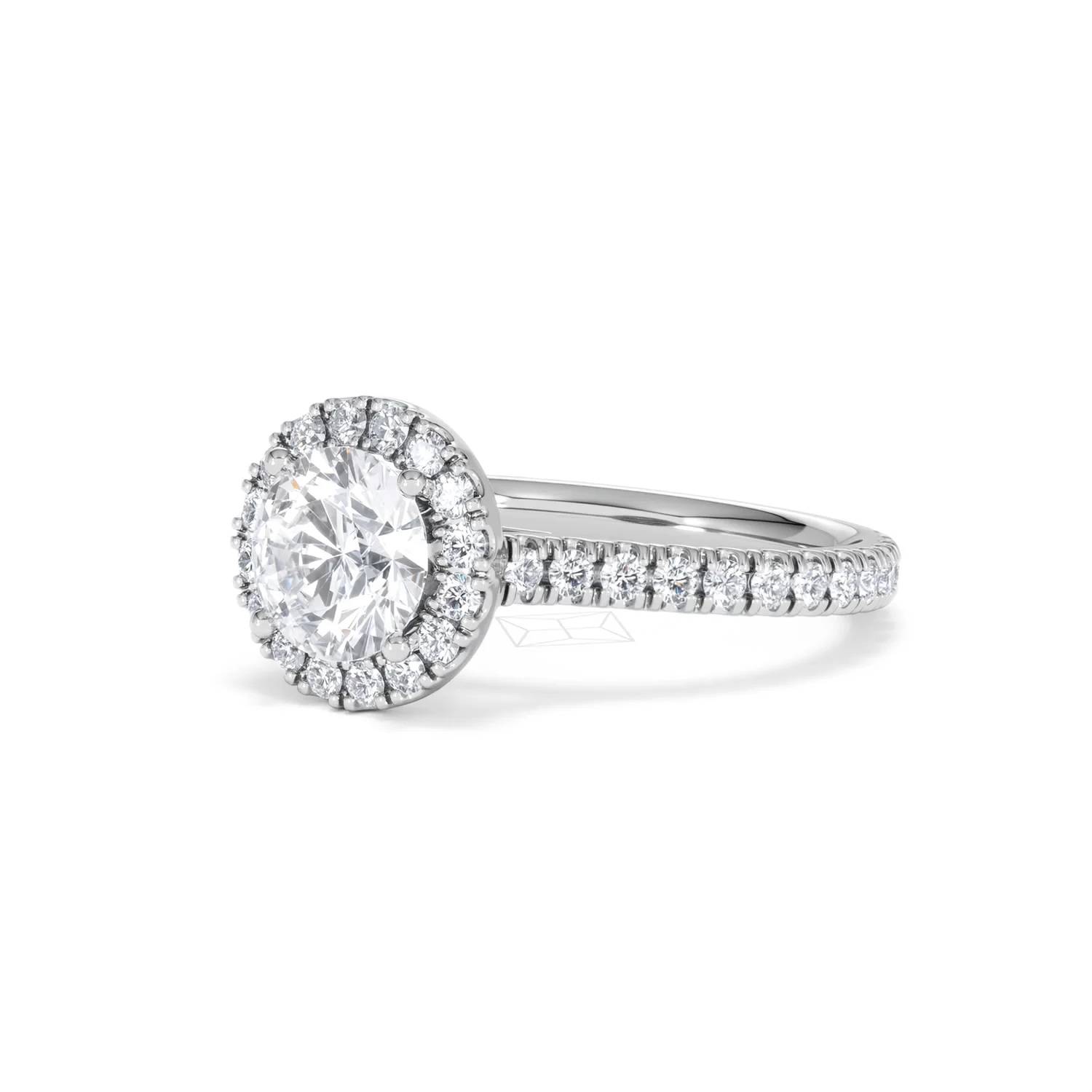 Reina GIA Diamond Halo Engagement Ring in Platinum 1.80ct G/SI2 - Image 80