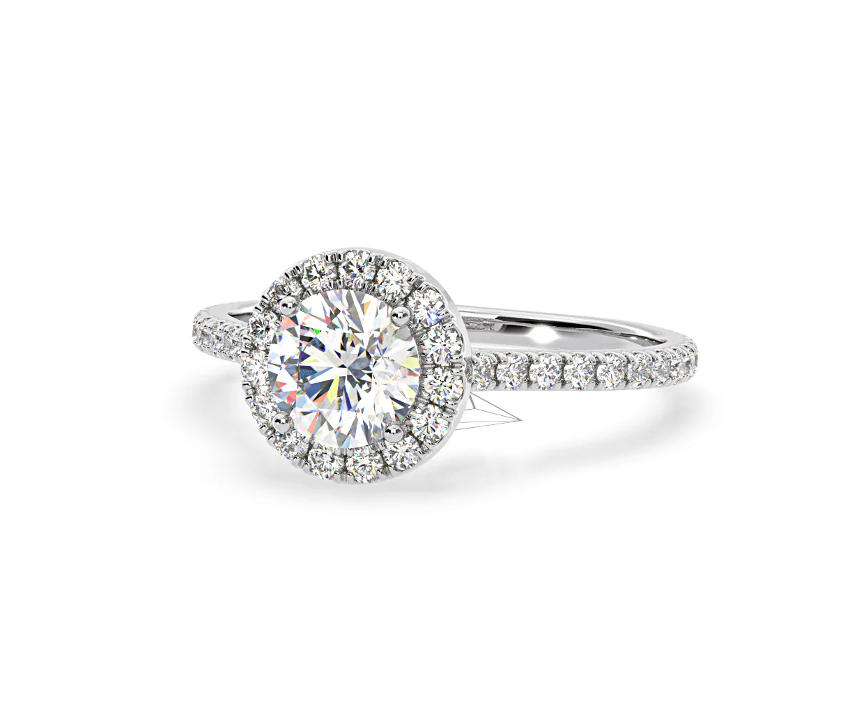 Reina GIA Diamond Halo Engagement Ring in Platinum 1.80ct G/SI2 - Image 92