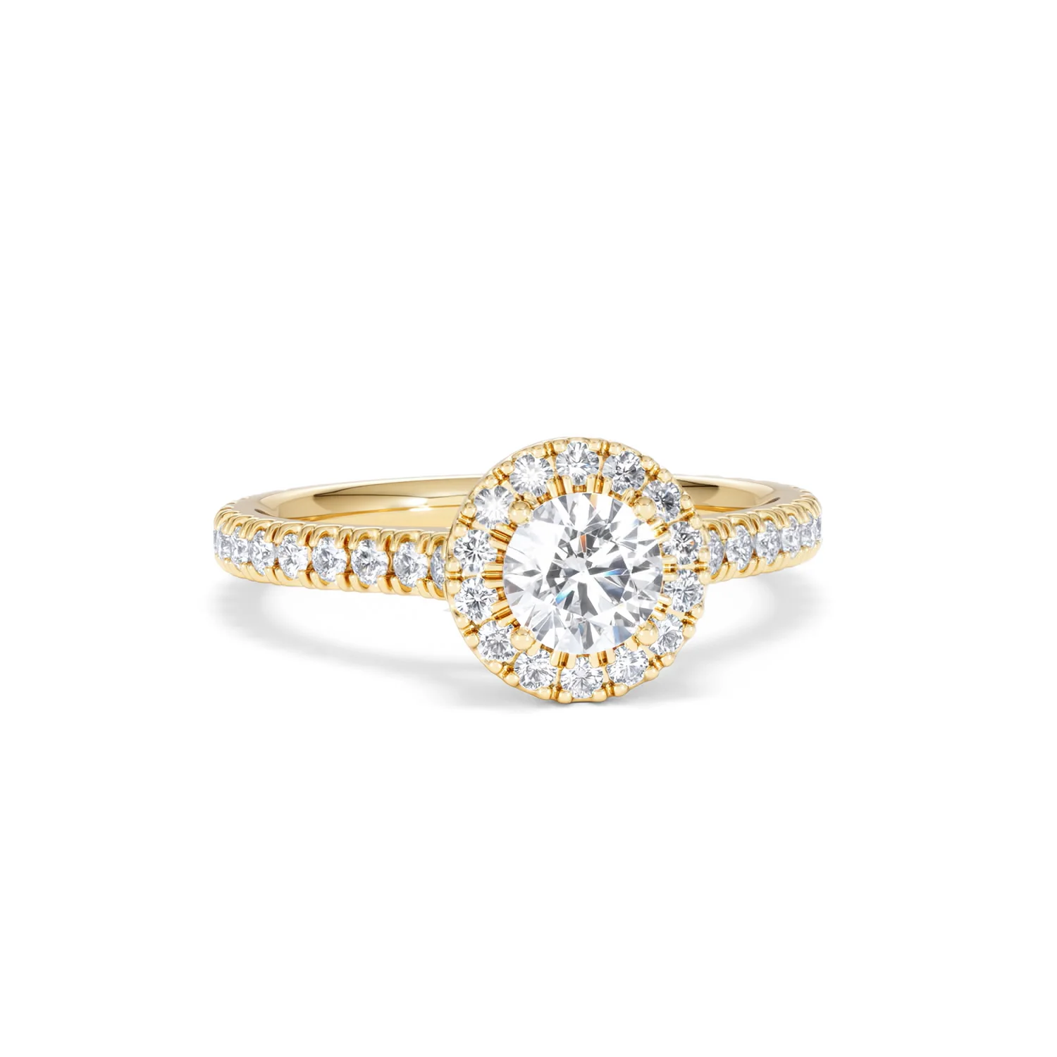 Reina Lab Diamond Halo Engagement Ring in 18K Gold 1.10ct F/VS1 - Image 10