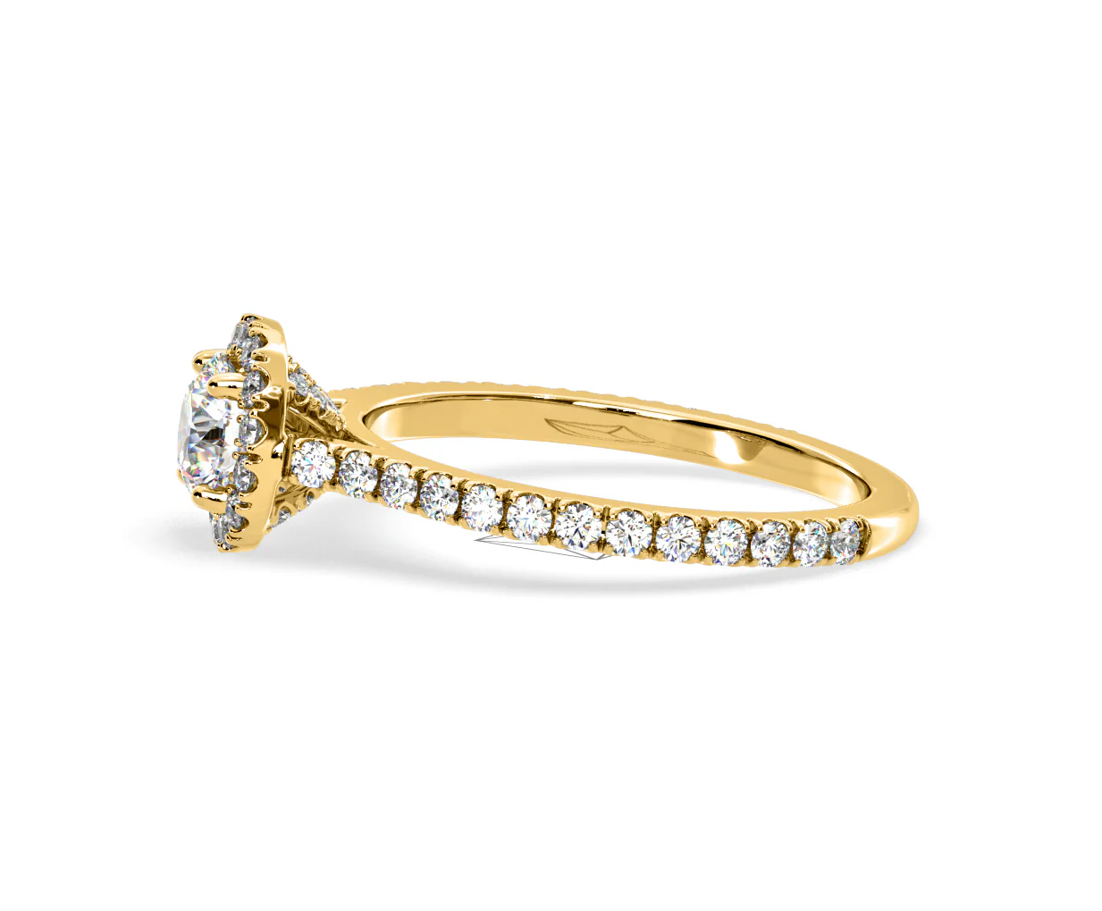 Reina Lab Diamond Halo Engagement Ring in 18K Gold 1.10ct F/VS1 - Image 106