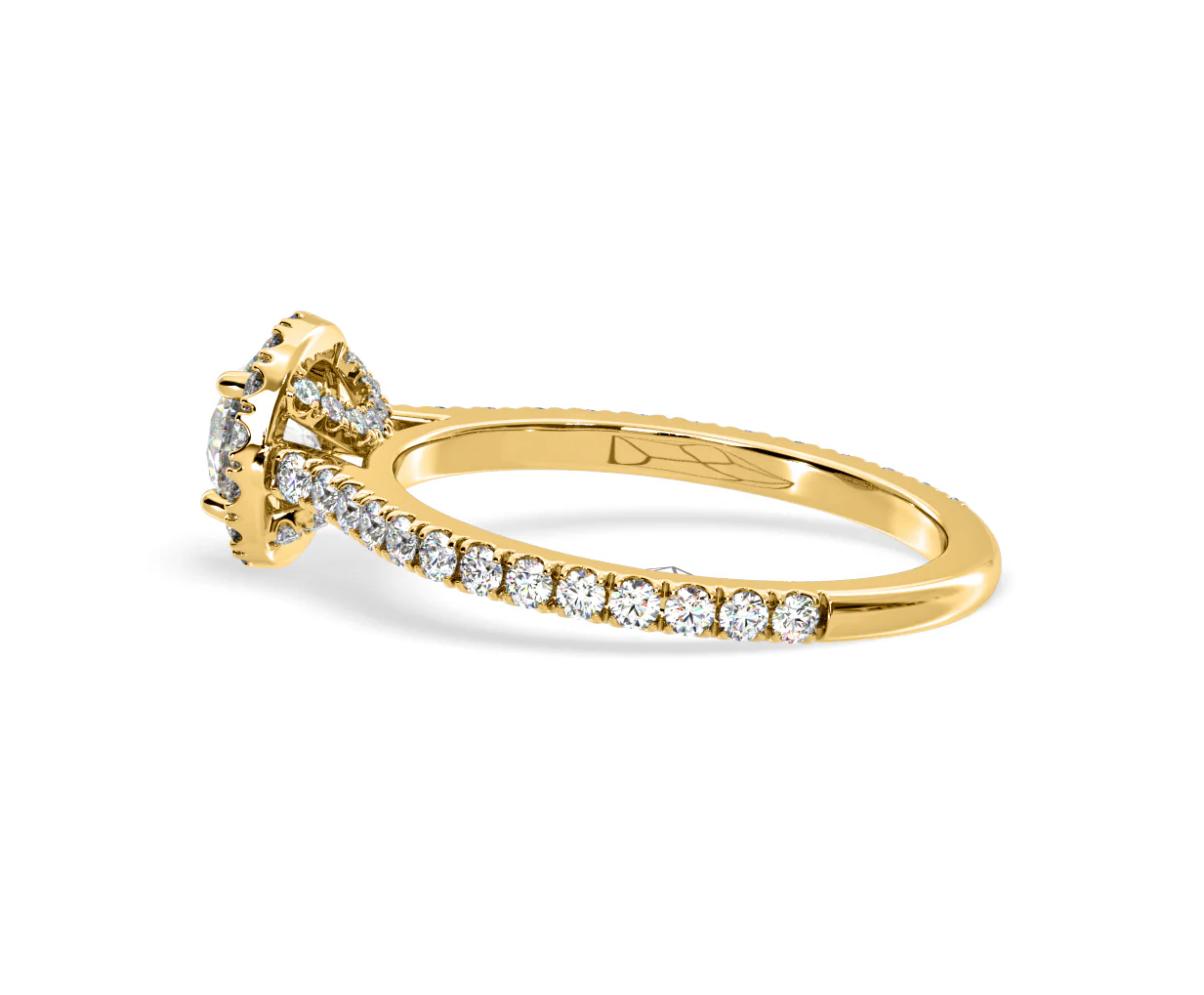 Reina Lab Diamond Halo Engagement Ring in 18K Gold 1.10ct F/VS1 - Image 112
