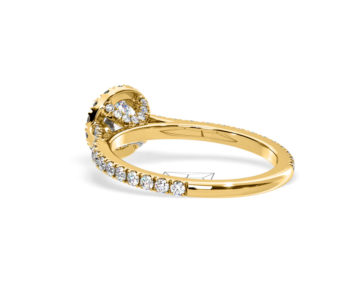 Reina Lab Diamond Halo Engagement Ring in 18K Gold 1.10ct F/VS1 - Image 119