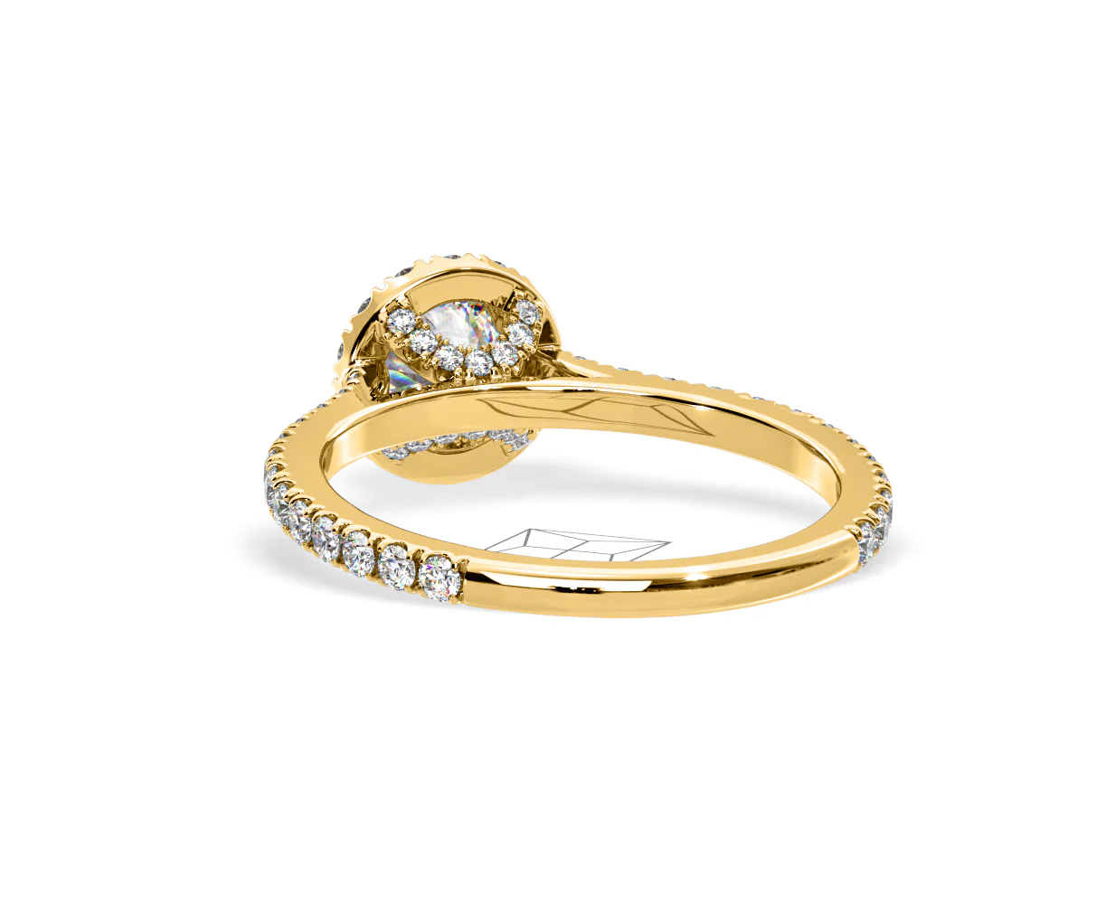 Reina Lab Diamond Halo Engagement Ring in 18K Gold 1.10ct F/VS1 - Image 123
