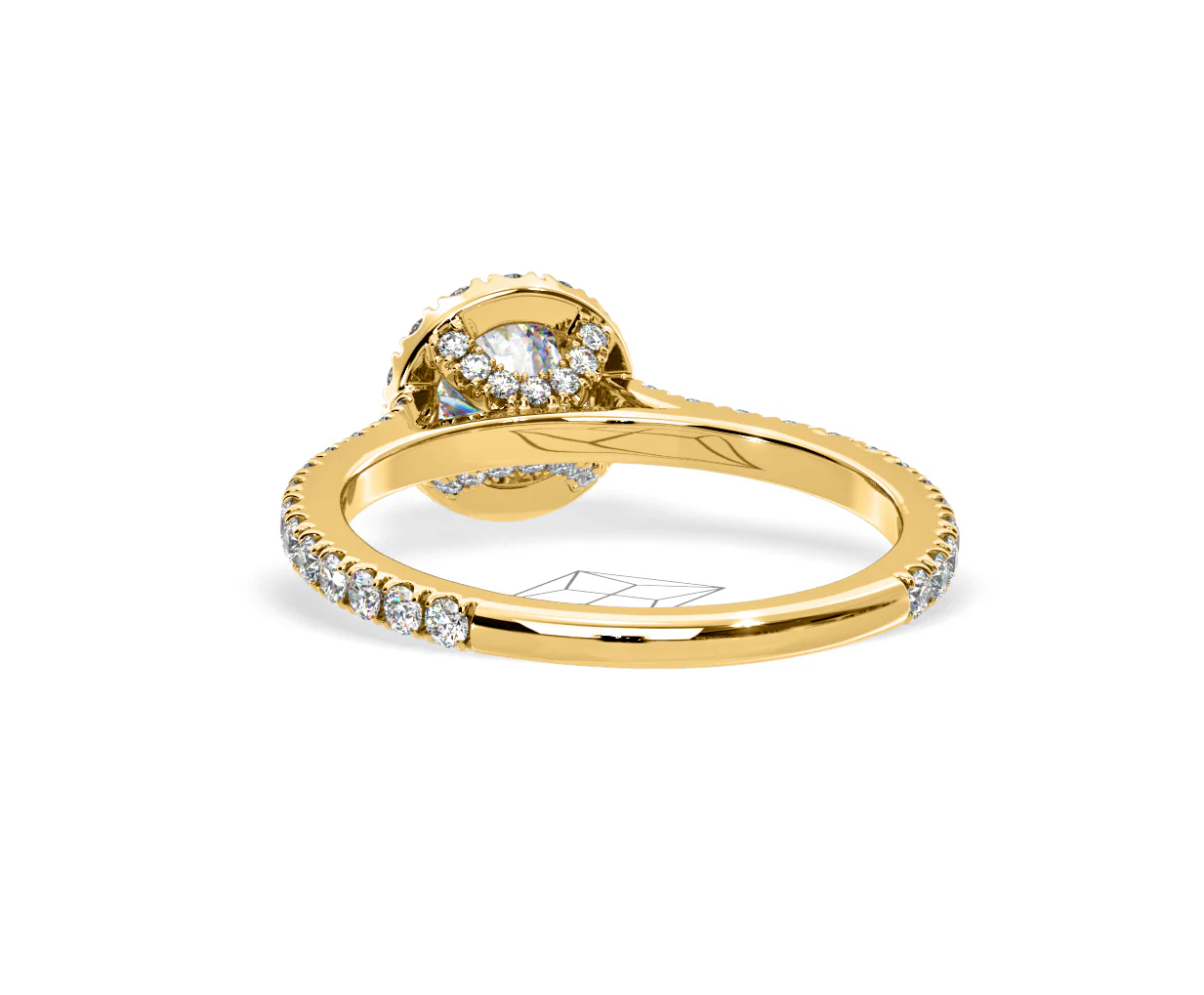 Reina Lab Diamond Halo Engagement Ring in 18K Gold 1.10ct F/VS1 - Image 124