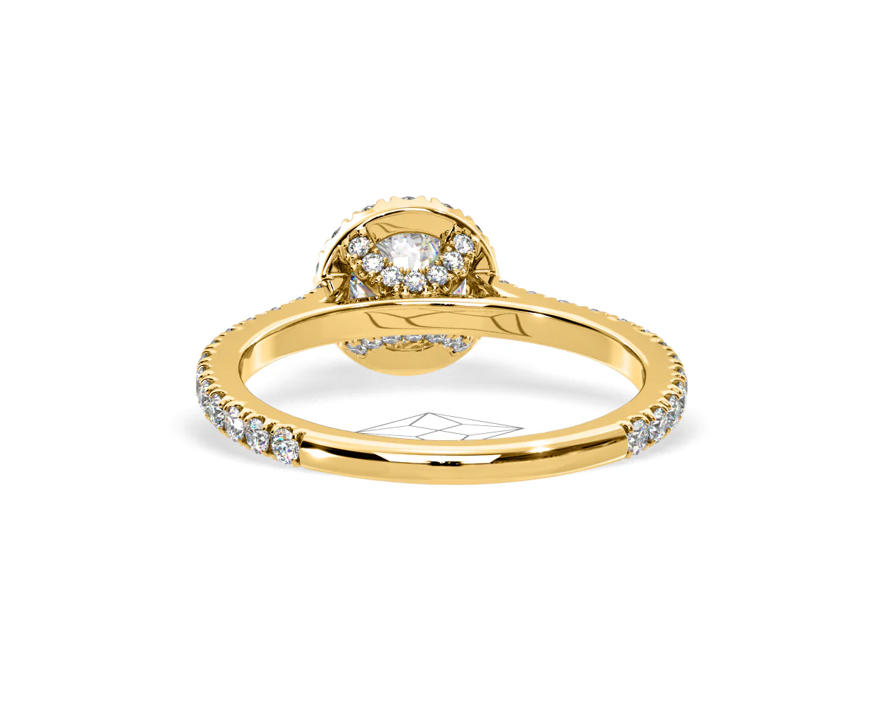 Reina Lab Diamond Halo Engagement Ring in 18K Gold 1.10ct F/VS1 - Image 126