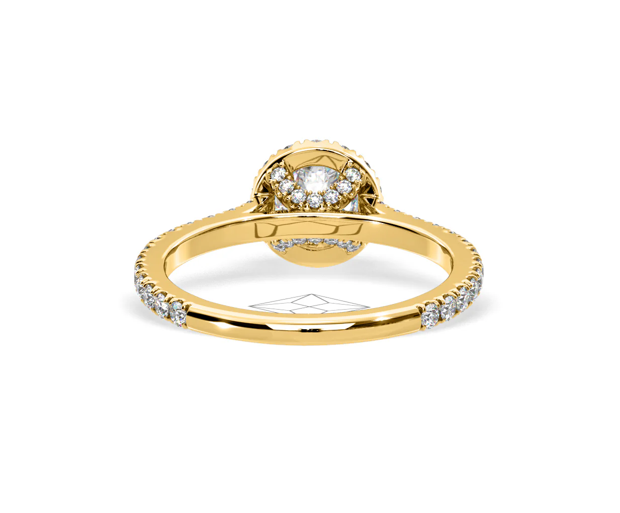 Reina Lab Diamond Halo Engagement Ring in 18K Gold 1.10ct F/VS1 - Image 128