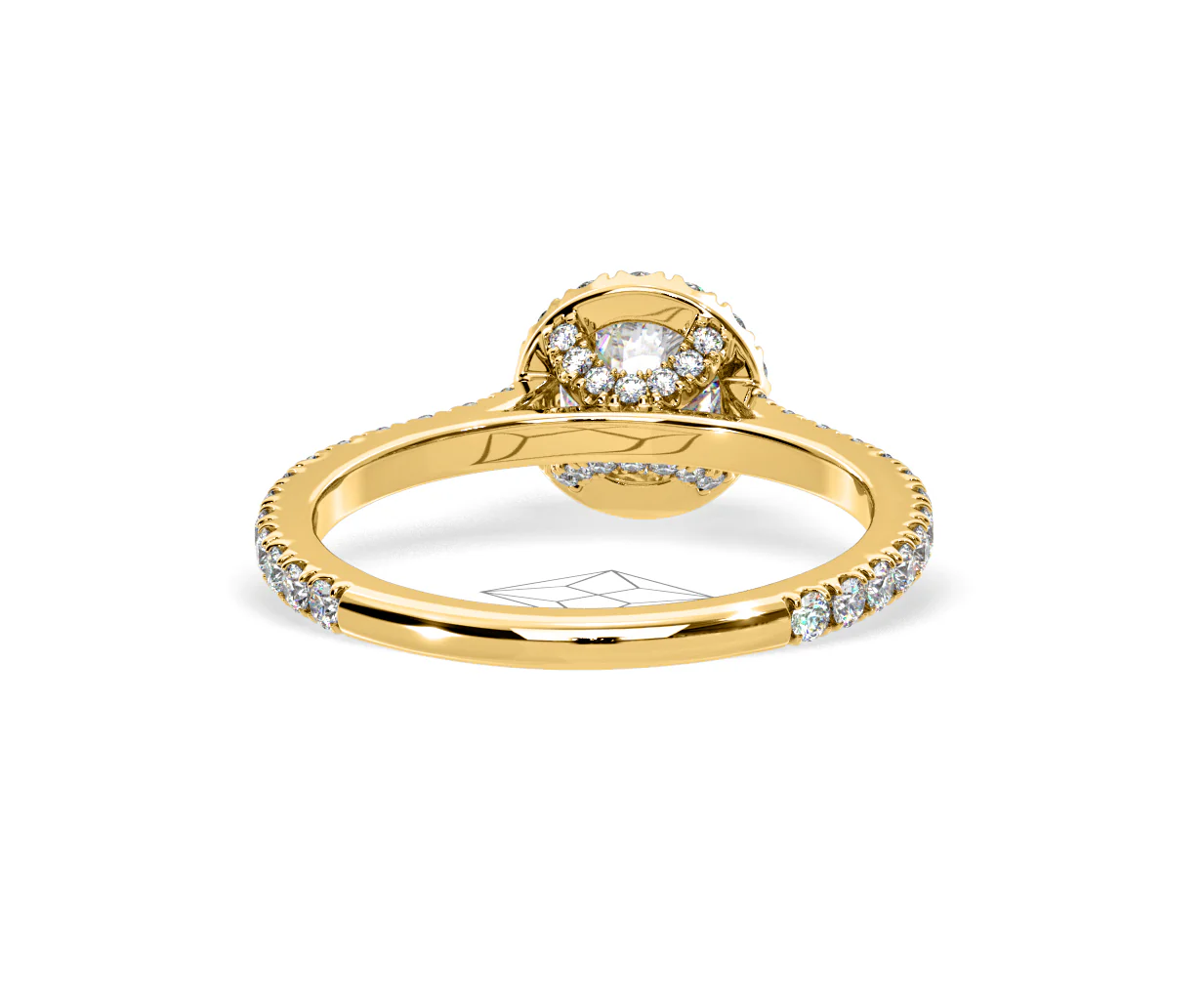 Reina Lab Diamond Halo Engagement Ring in 18K Gold 1.10ct F/VS1 - Image 129