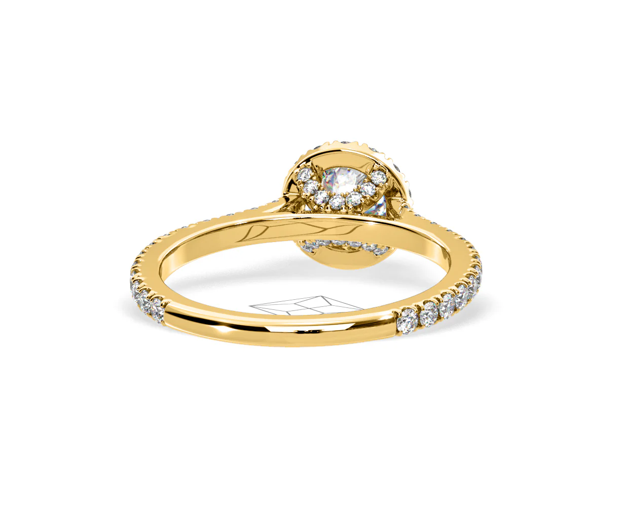Reina Lab Diamond Halo Engagement Ring in 18K Gold 1.10ct F/VS1 - Image 130