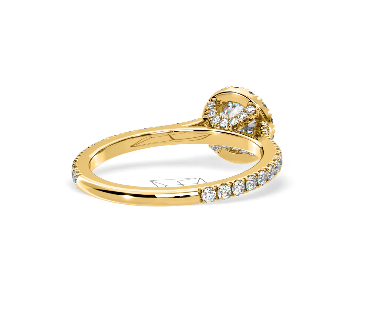 Reina Lab Diamond Halo Engagement Ring in 18K Gold 1.10ct F/VS1 - Image 134