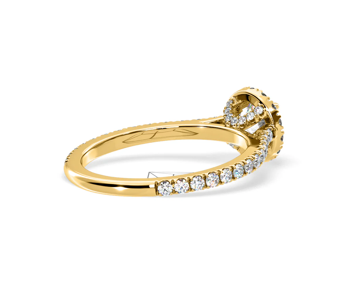 Reina Lab Diamond Halo Engagement Ring in 18K Gold 1.10ct F/VS1 - Image 138