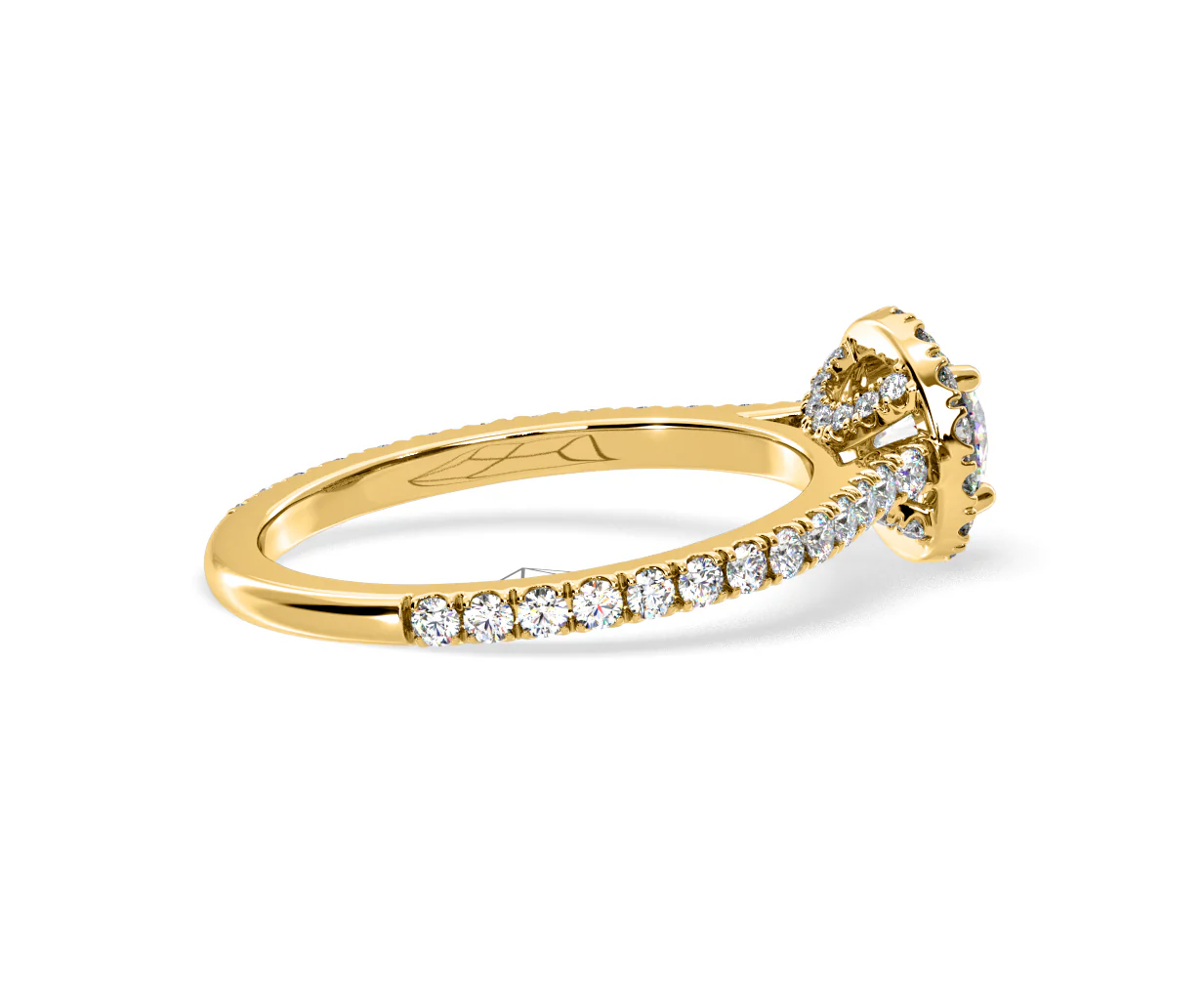 Reina Lab Diamond Halo Engagement Ring in 18K Gold 1.10ct F/VS1 - Image 142