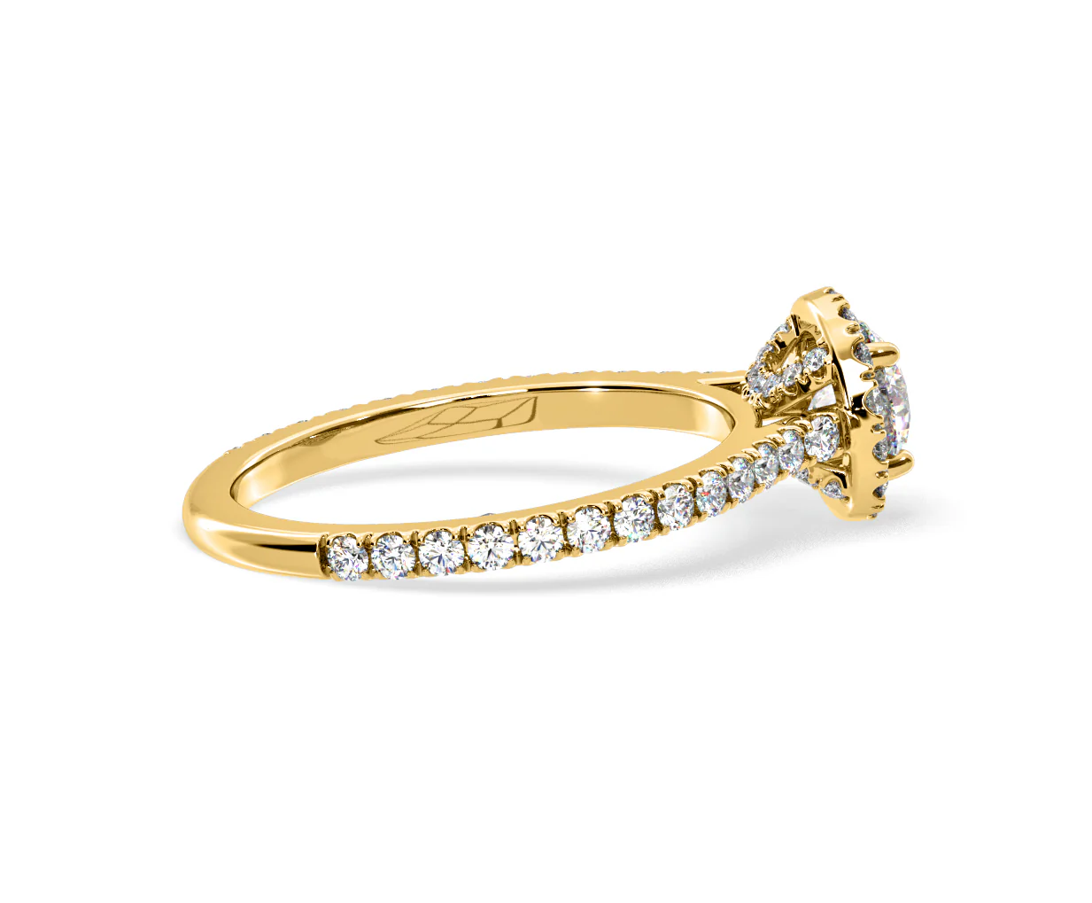 Reina Lab Diamond Halo Engagement Ring in 18K Gold 1.10ct F/VS1 - Image 144