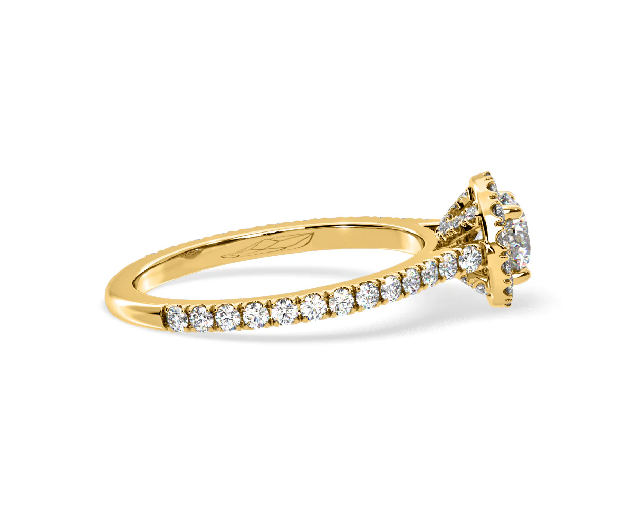 Reina Lab Diamond Halo Engagement Ring in 18K Gold 1.10ct F/VS1 - Image 146
