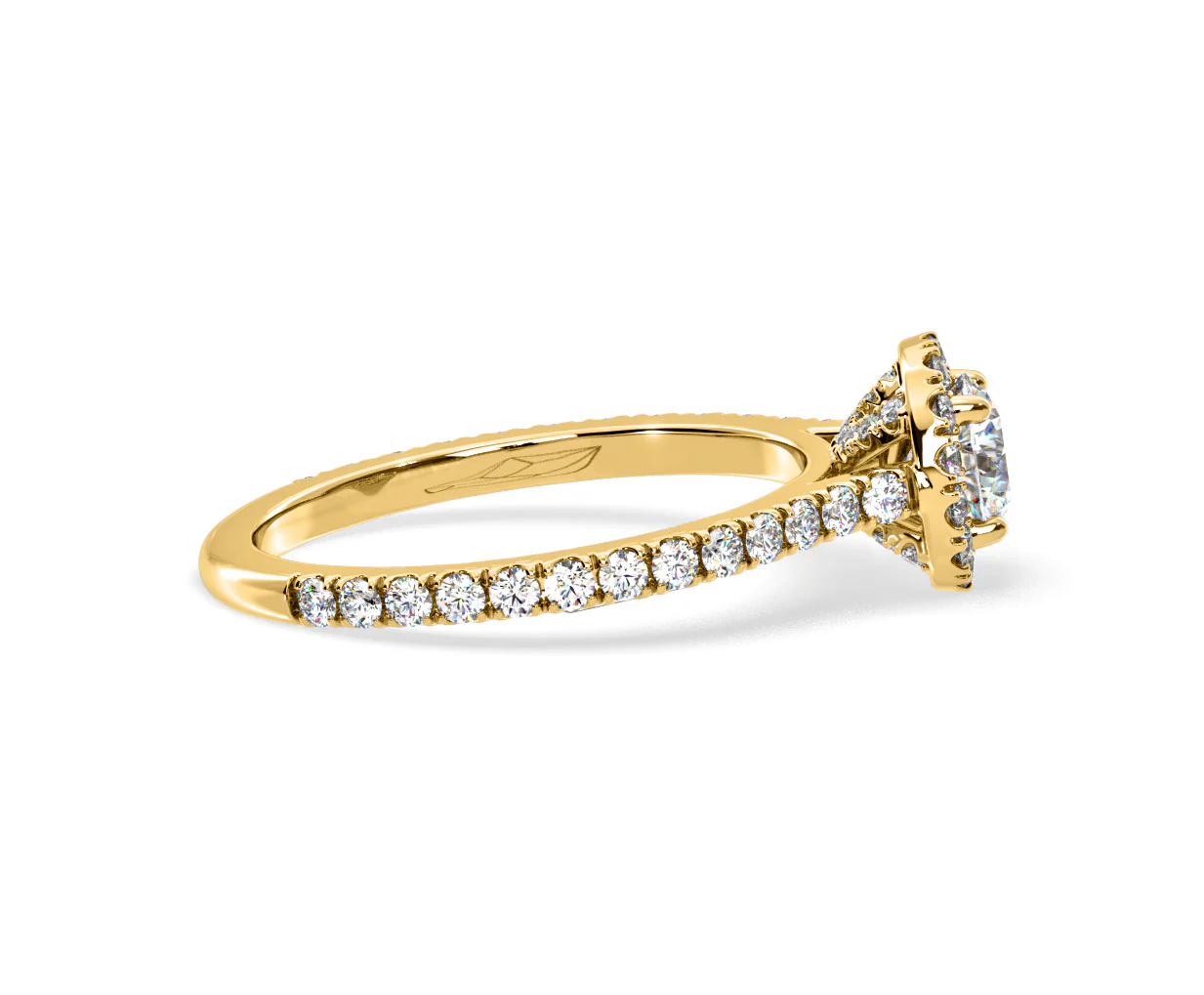 Reina Lab Diamond Halo Engagement Ring in 18K Gold 1.10ct F/VS1 - Image 147