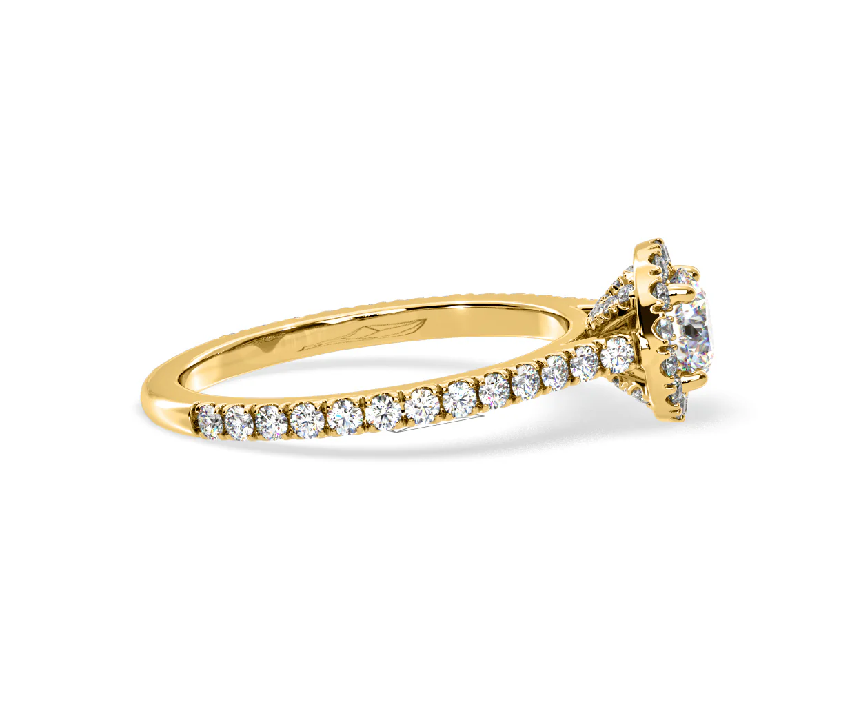 Reina Lab Diamond Halo Engagement Ring in 18K Gold 1.10ct F/VS1 - Image 148
