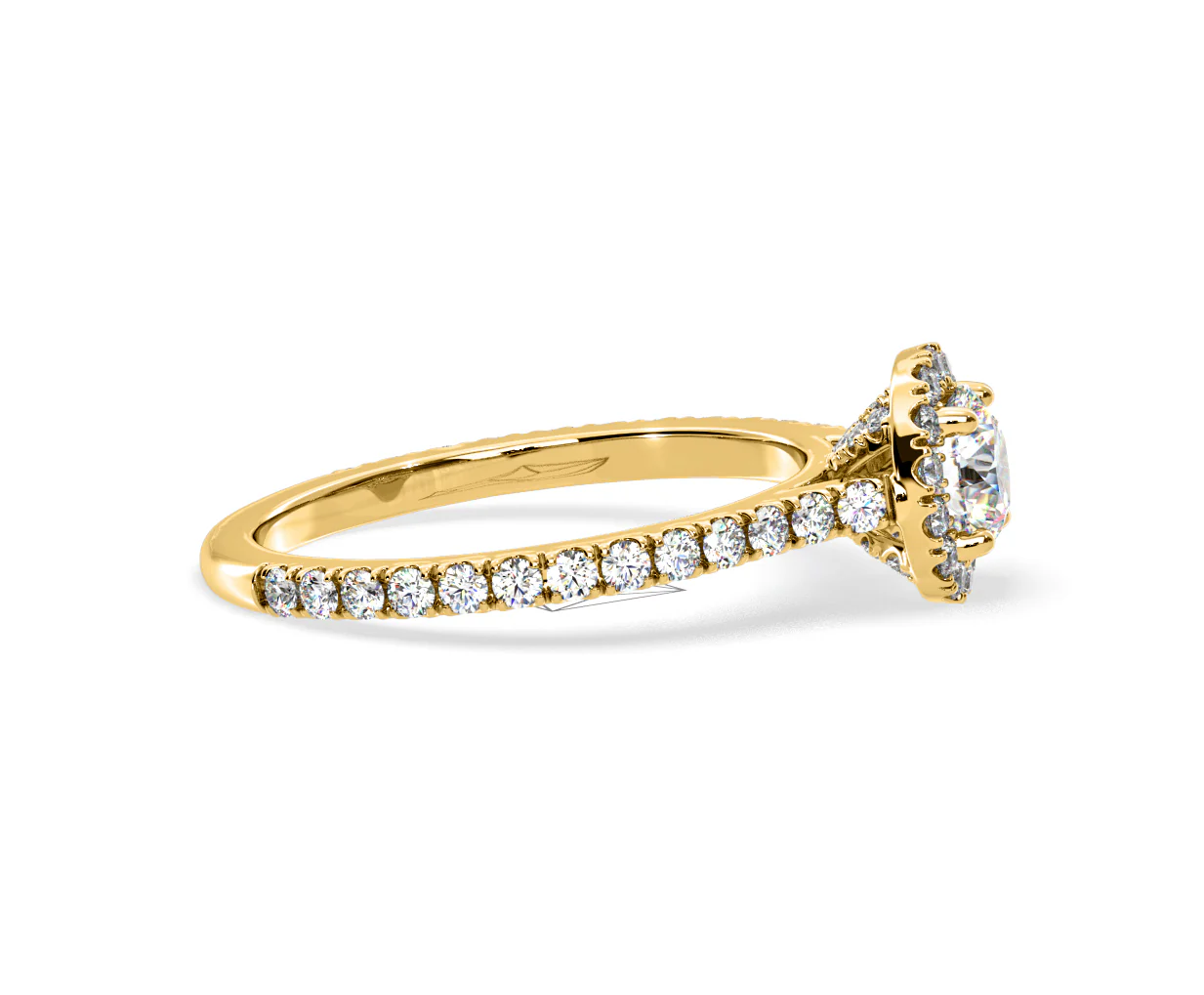 Reina Lab Diamond Halo Engagement Ring in 18K Gold 1.10ct F/VS1 - Image 149