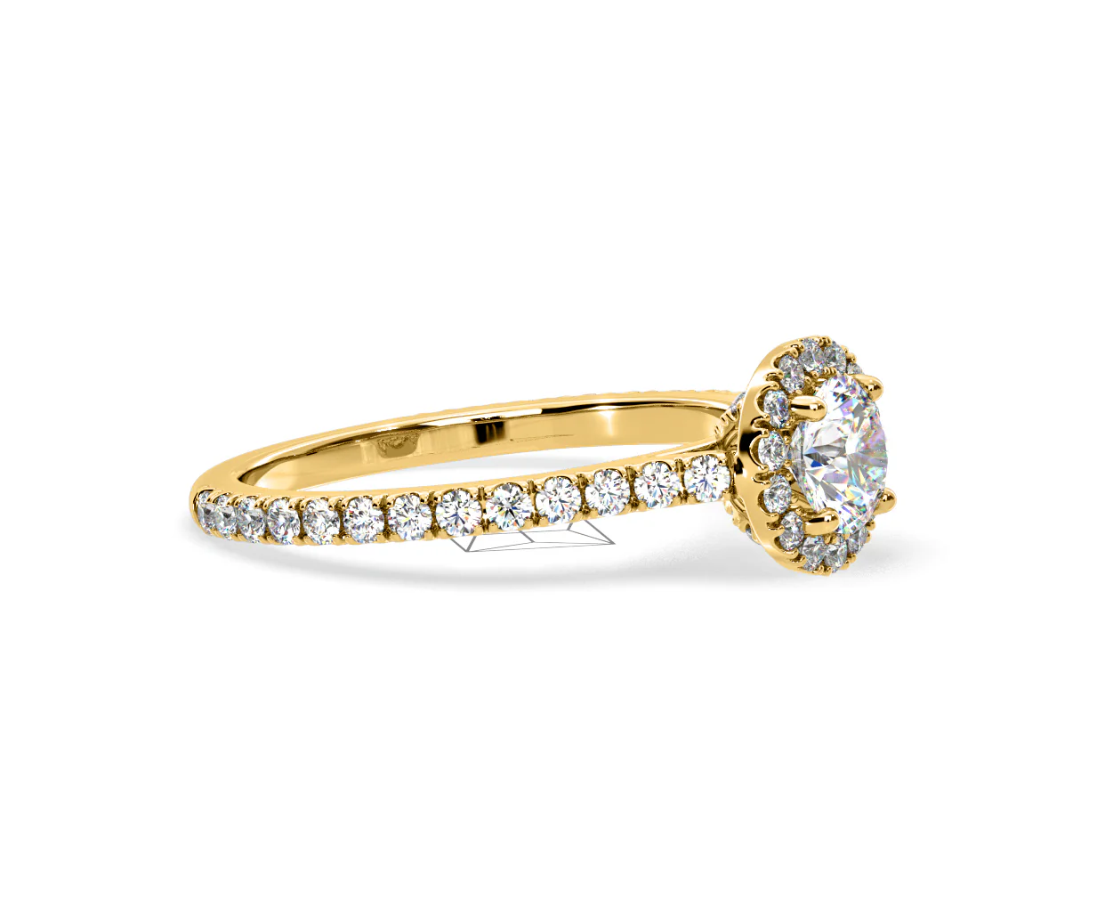 Reina Lab Diamond Halo Engagement Ring in 18K Gold 1.10ct F/VS1 - Image 154