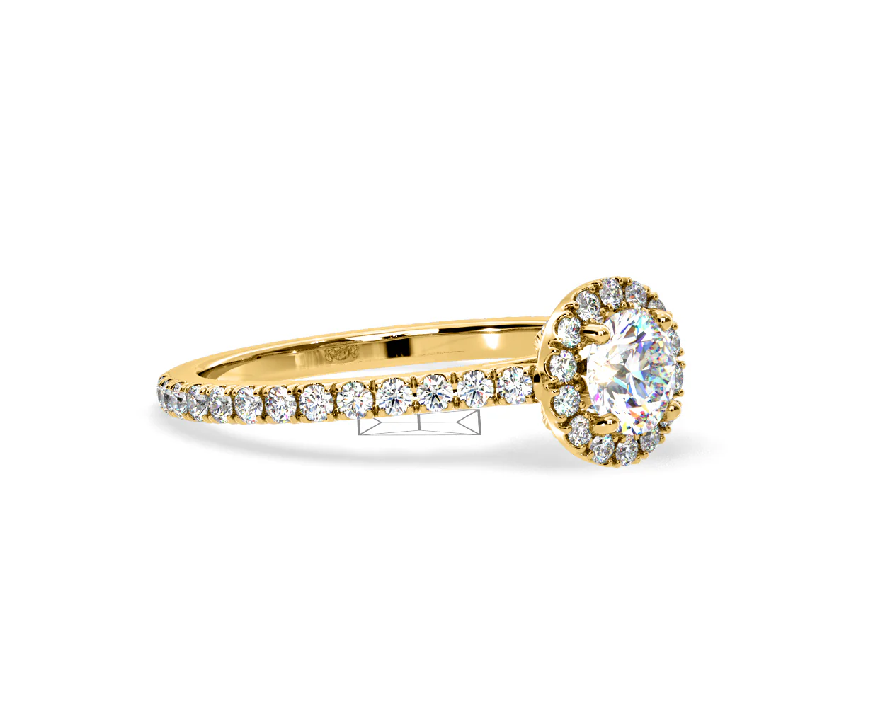 Reina Lab Diamond Halo Engagement Ring in 18K Gold 1.10ct F/VS1 - Image 157