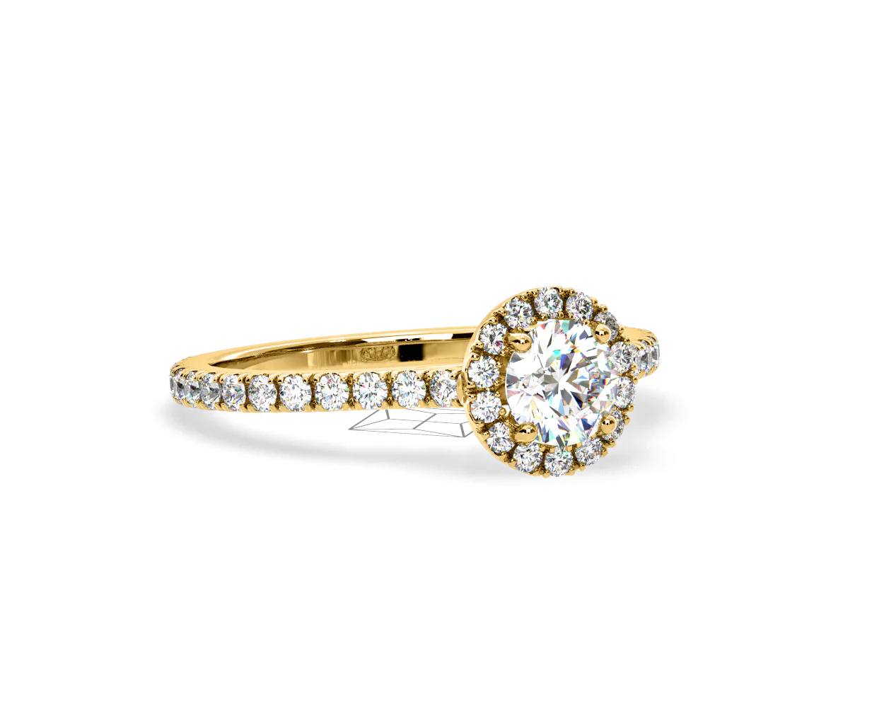 Reina Lab Diamond Halo Engagement Ring in 18K Gold 1.10ct F/VS1 - Image 161