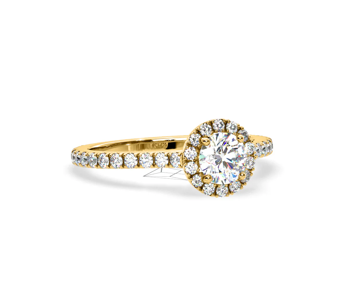 Reina Lab Diamond Halo Engagement Ring in 18K Gold 1.10ct F/VS1 - Image 162