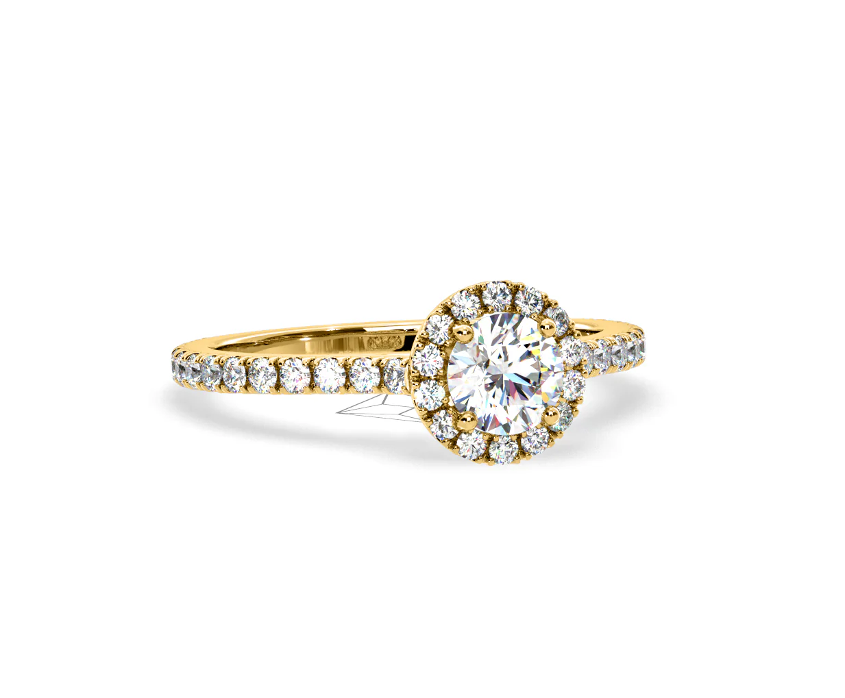 Reina Lab Diamond Halo Engagement Ring in 18K Gold 1.10ct F/VS1 - Image 163