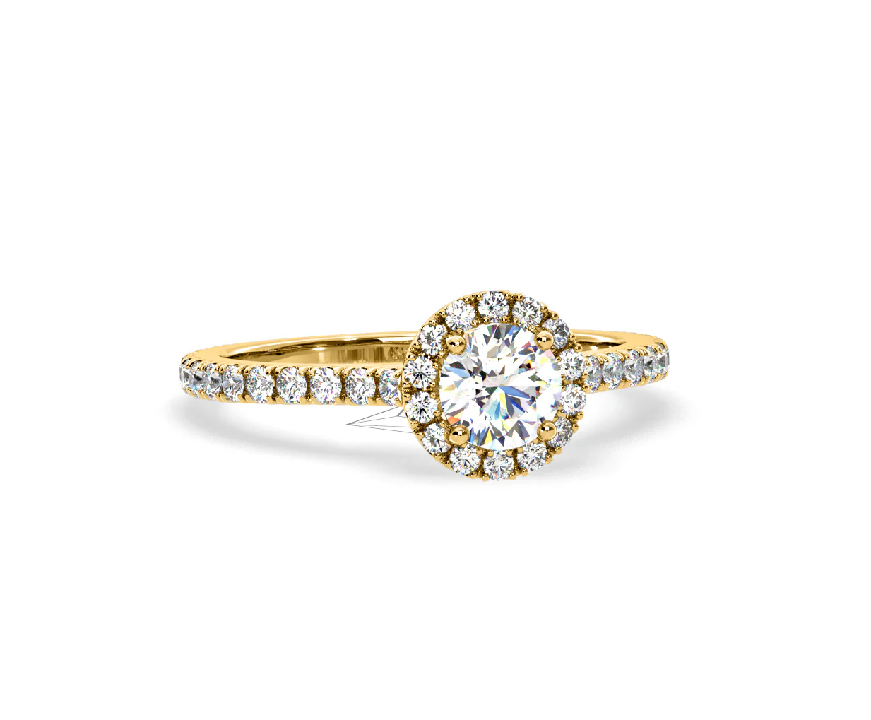 Reina Lab Diamond Halo Engagement Ring in 18K Gold 1.10ct F/VS1 - Image 164