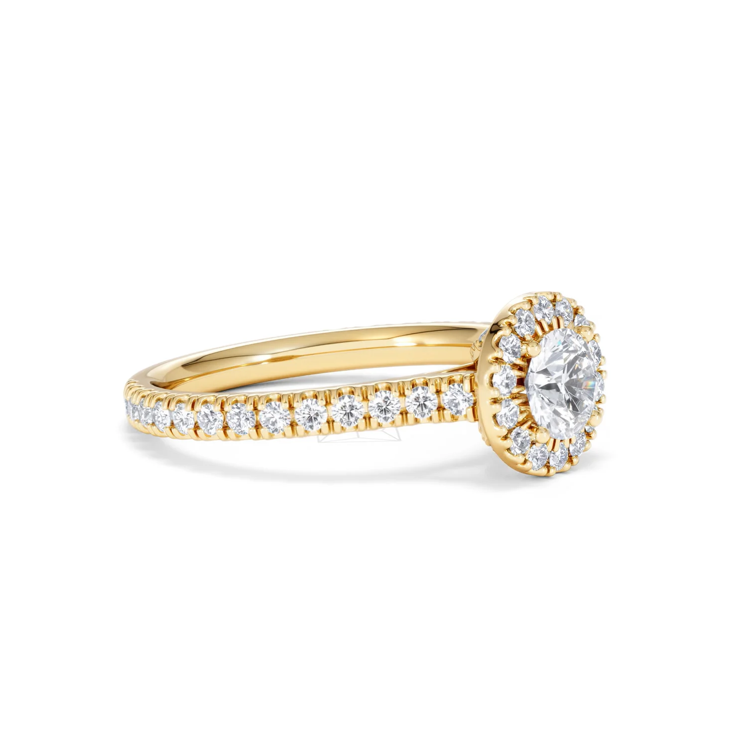 Reina Lab Diamond Halo Engagement Ring in 18K Gold 1.10ct F/VS1 - Image 19