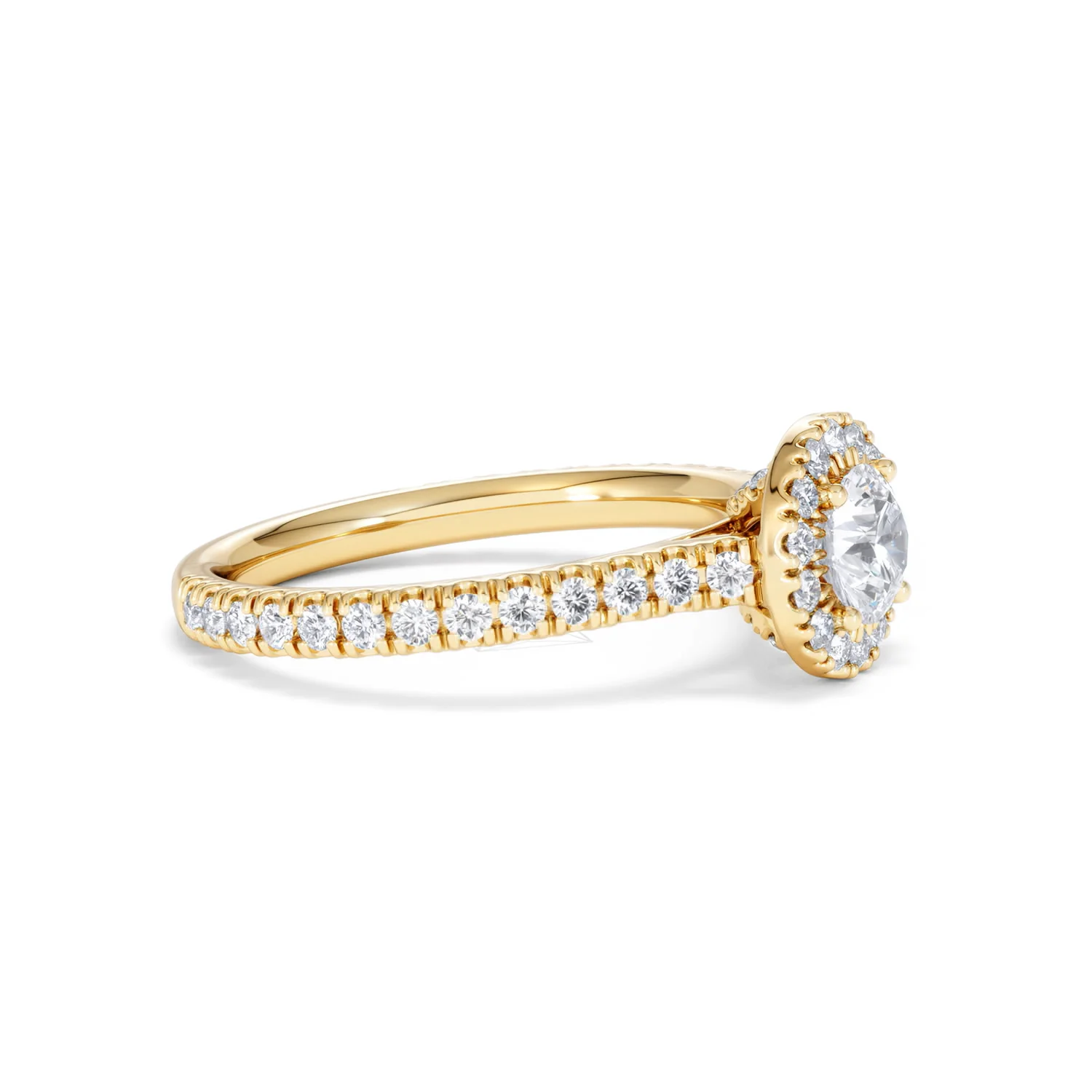 Reina Lab Diamond Halo Engagement Ring in 18K Gold 1.10ct F/VS1 - Image 22