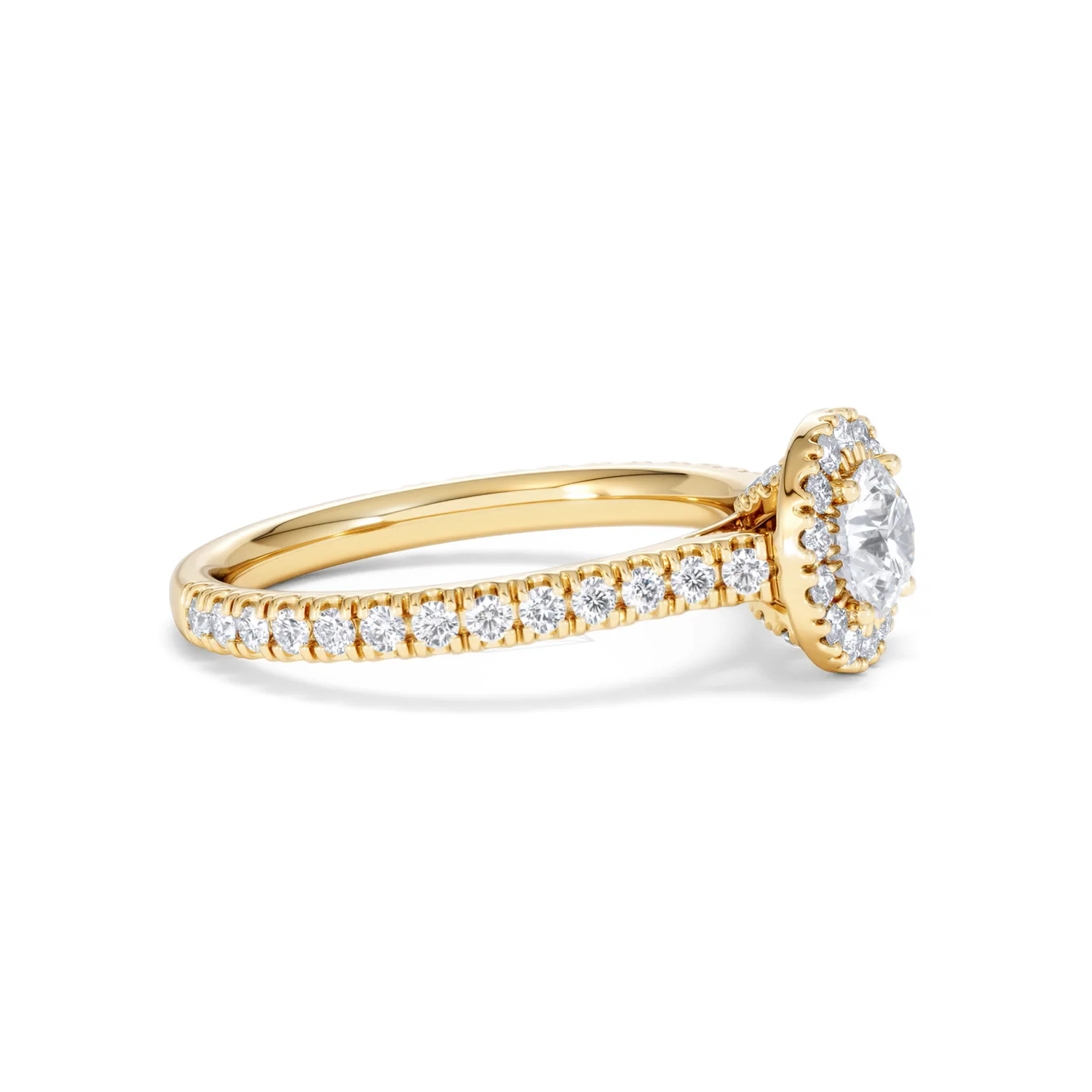 Reina Lab Diamond Halo Engagement Ring in 18K Gold 1.10ct F/VS1 - Image 23