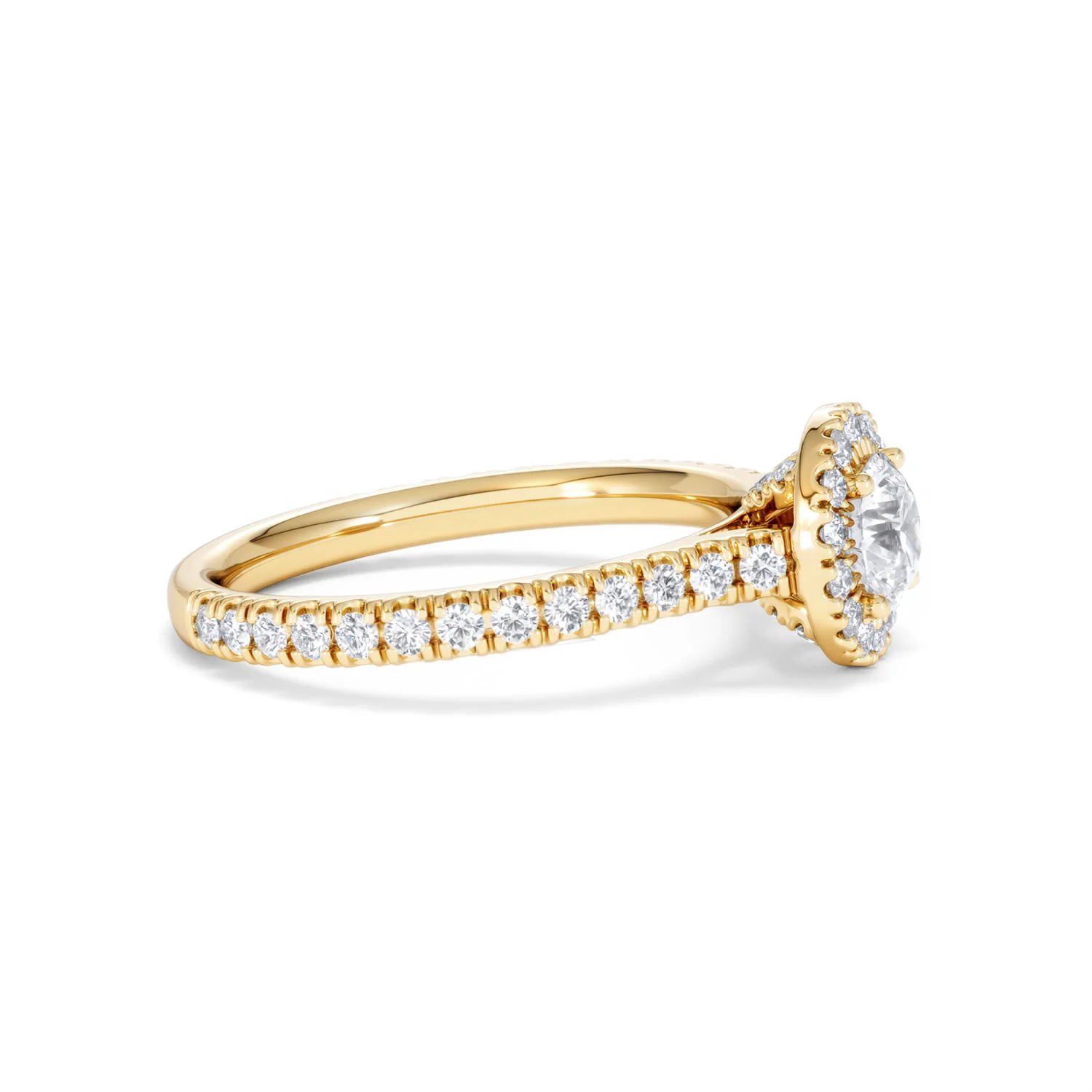 Reina Lab Diamond Halo Engagement Ring in 18K Gold 1.10ct F/VS1 - Image 24
