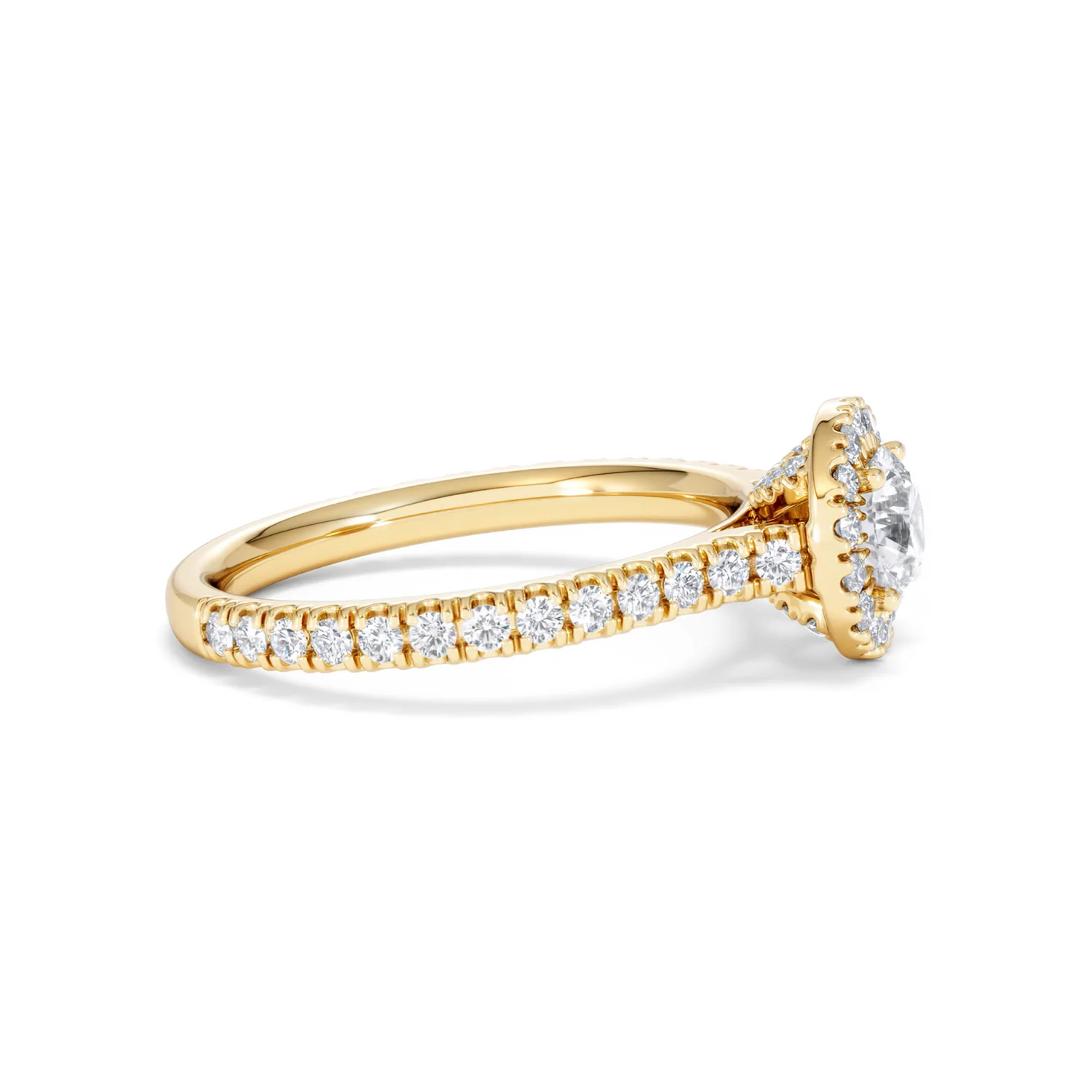 Reina Lab Diamond Halo Engagement Ring in 18K Gold 1.10ct F/VS1 - Image 25