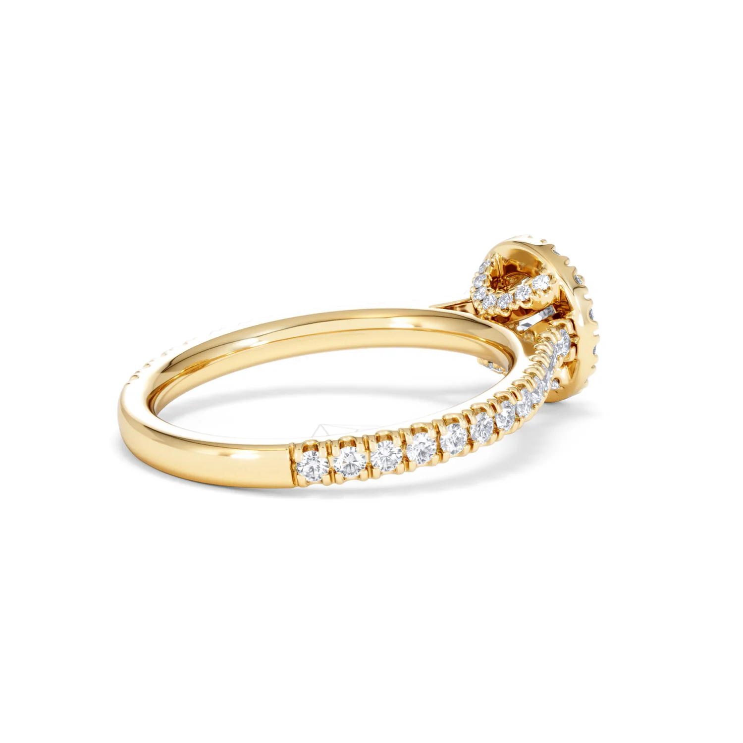 Reina Lab Diamond Halo Engagement Ring in 18K Gold 1.10ct F/VS1 - Image 36