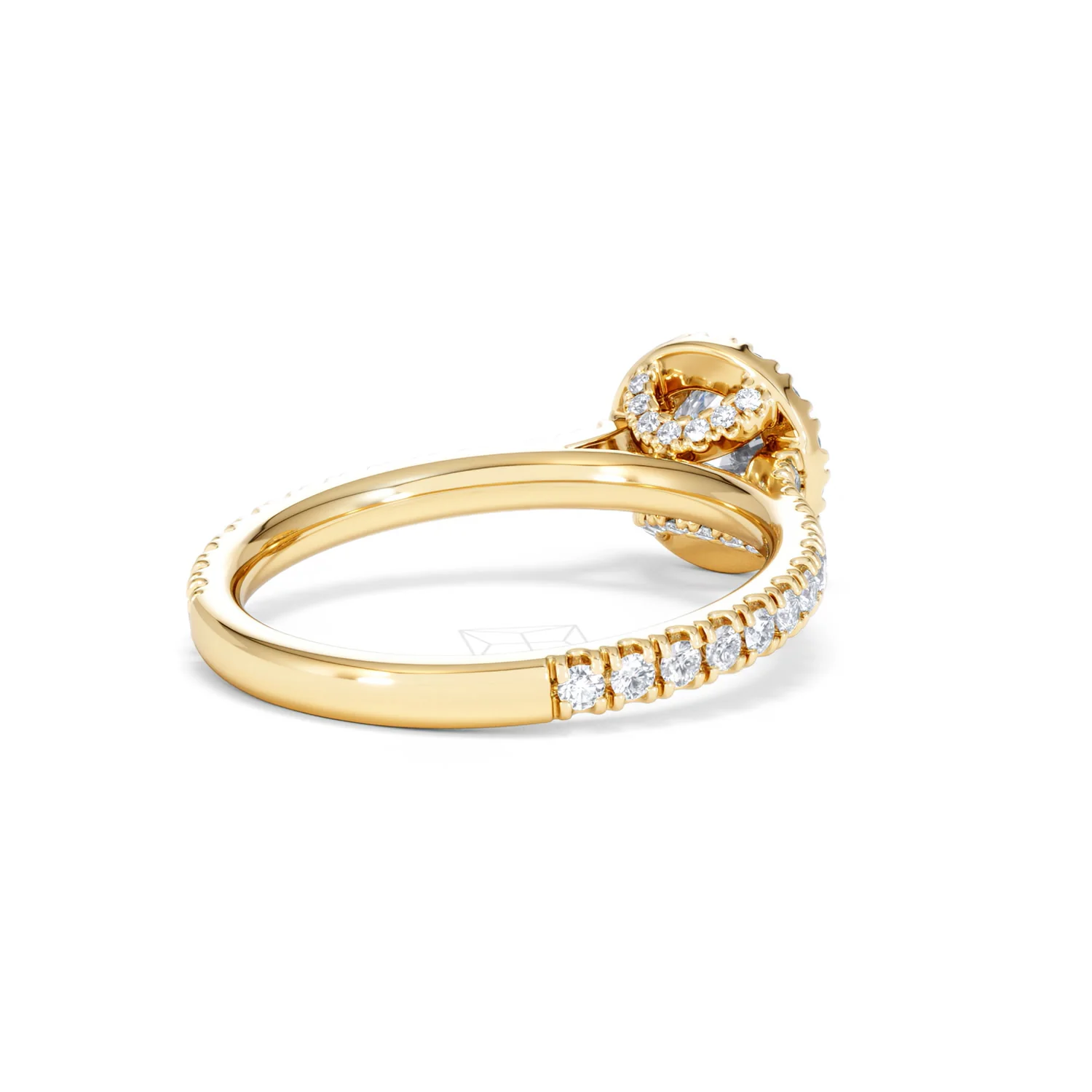Reina Lab Diamond Halo Engagement Ring in 18K Gold 1.10ct F/VS1 - Image 40